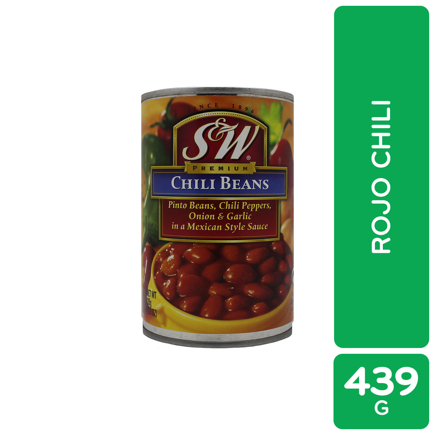 Frijol Preparado Rojo Chili S Y W Lata 439 G