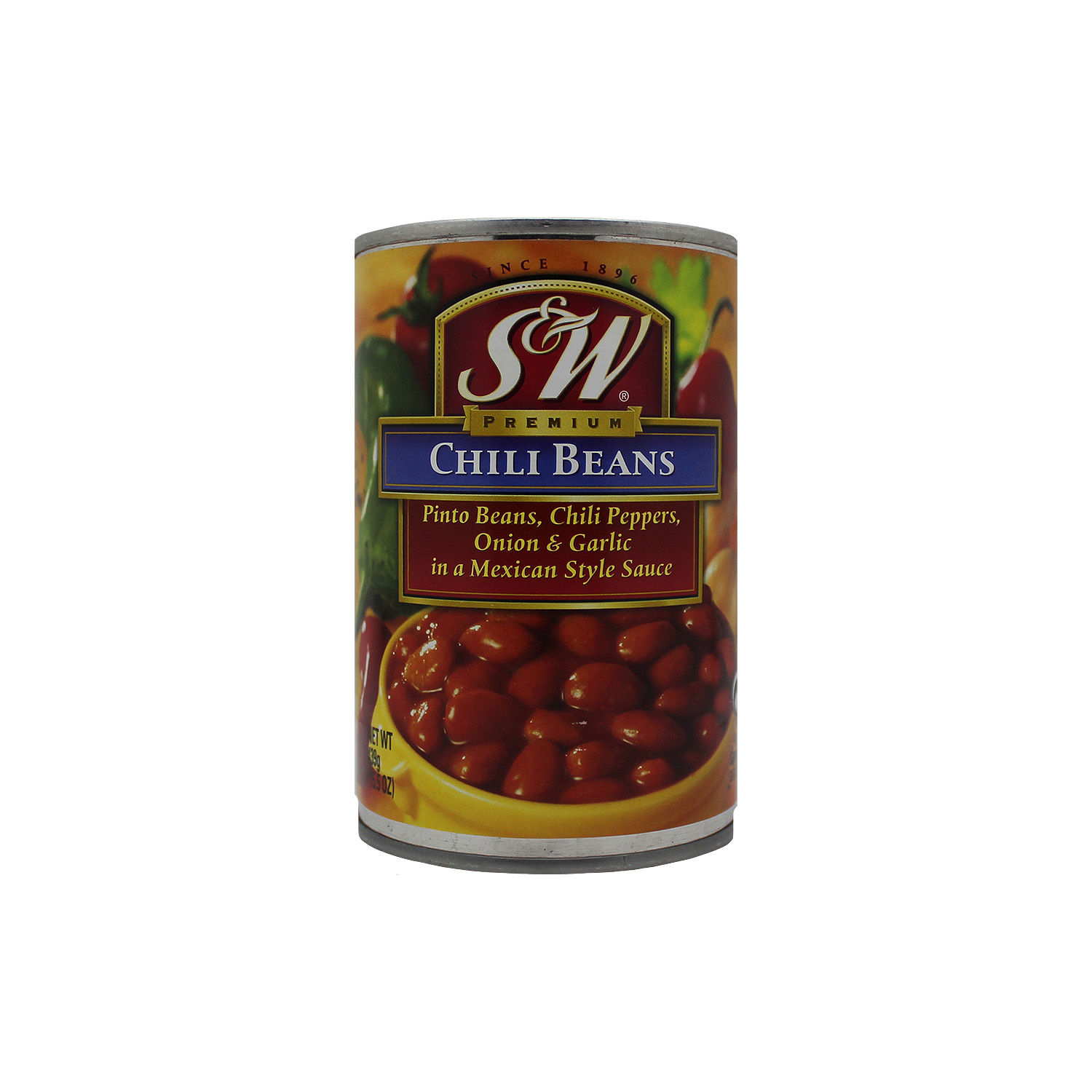 Frijol Preparado Rojo Chili S Y W Lata 439 G