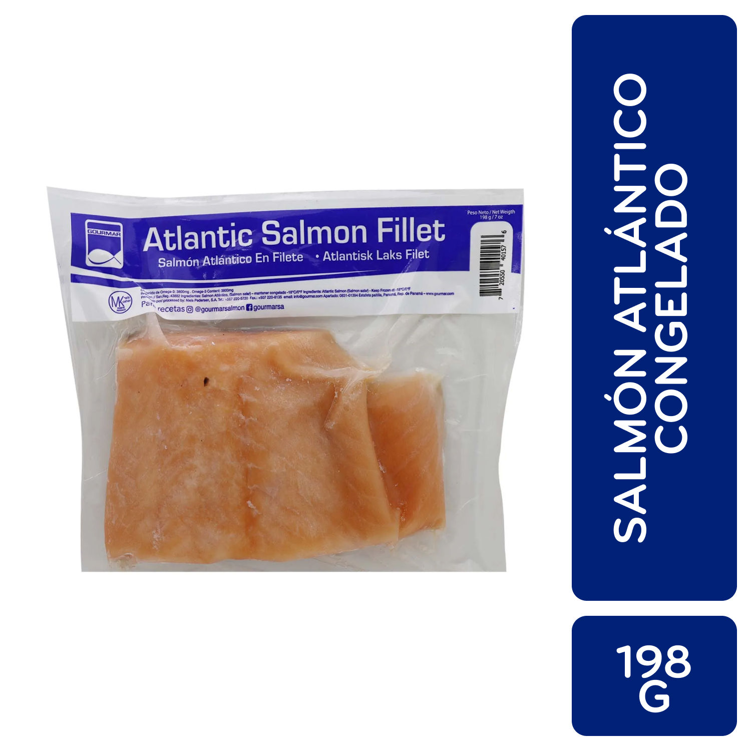 Salmon Atlantico Congelado Gourmar Paquete 198 G