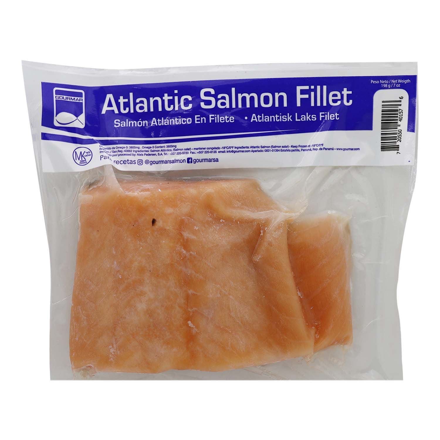 Salmon Atlantico Congelado Gourmar Paquete 198 G