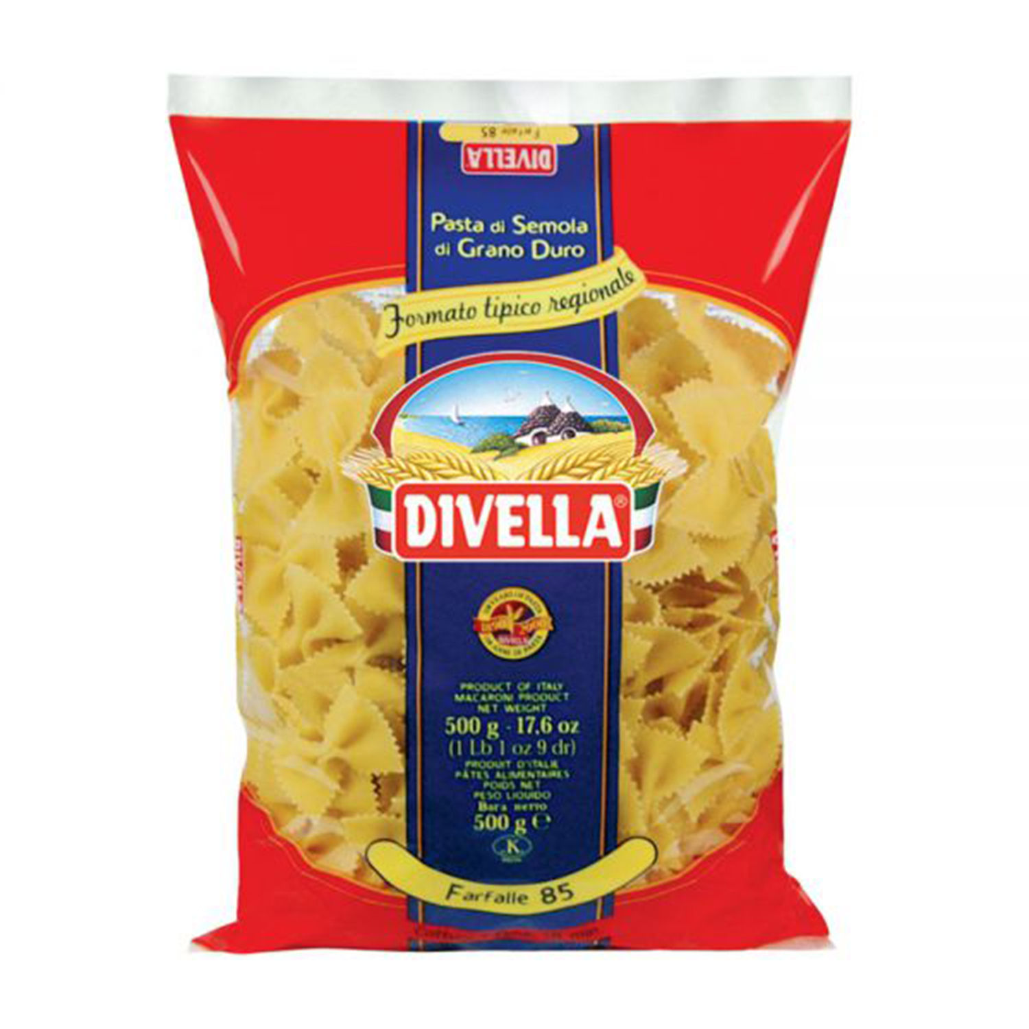 Pasta Alimenticia Corbata #85 Divella Paquete 500 G