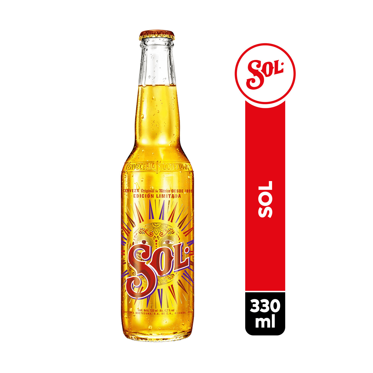 Sol Botella Cerveza Importada Mexico Sol Botella 330 Ml | Auto Mercado