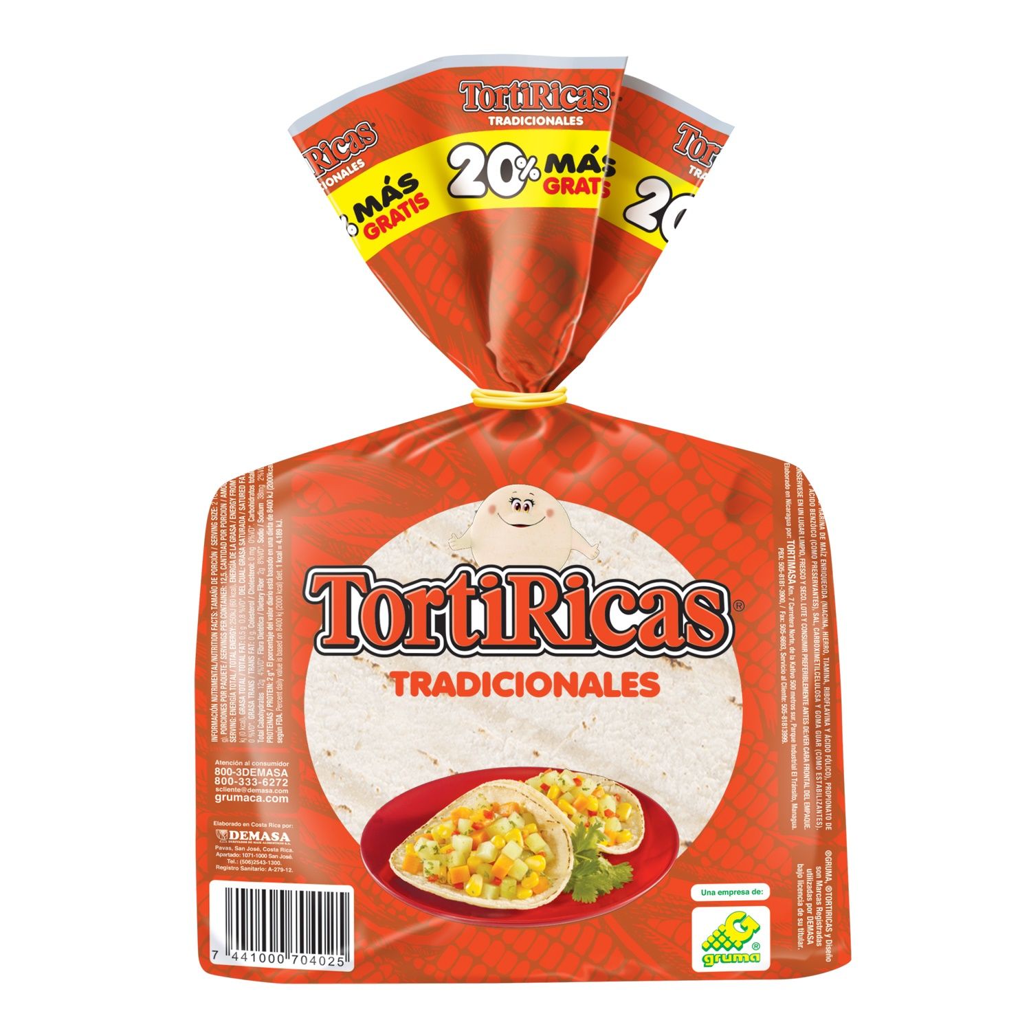 Tortillas Maiz 25u Torti Rica Paquete 412 G