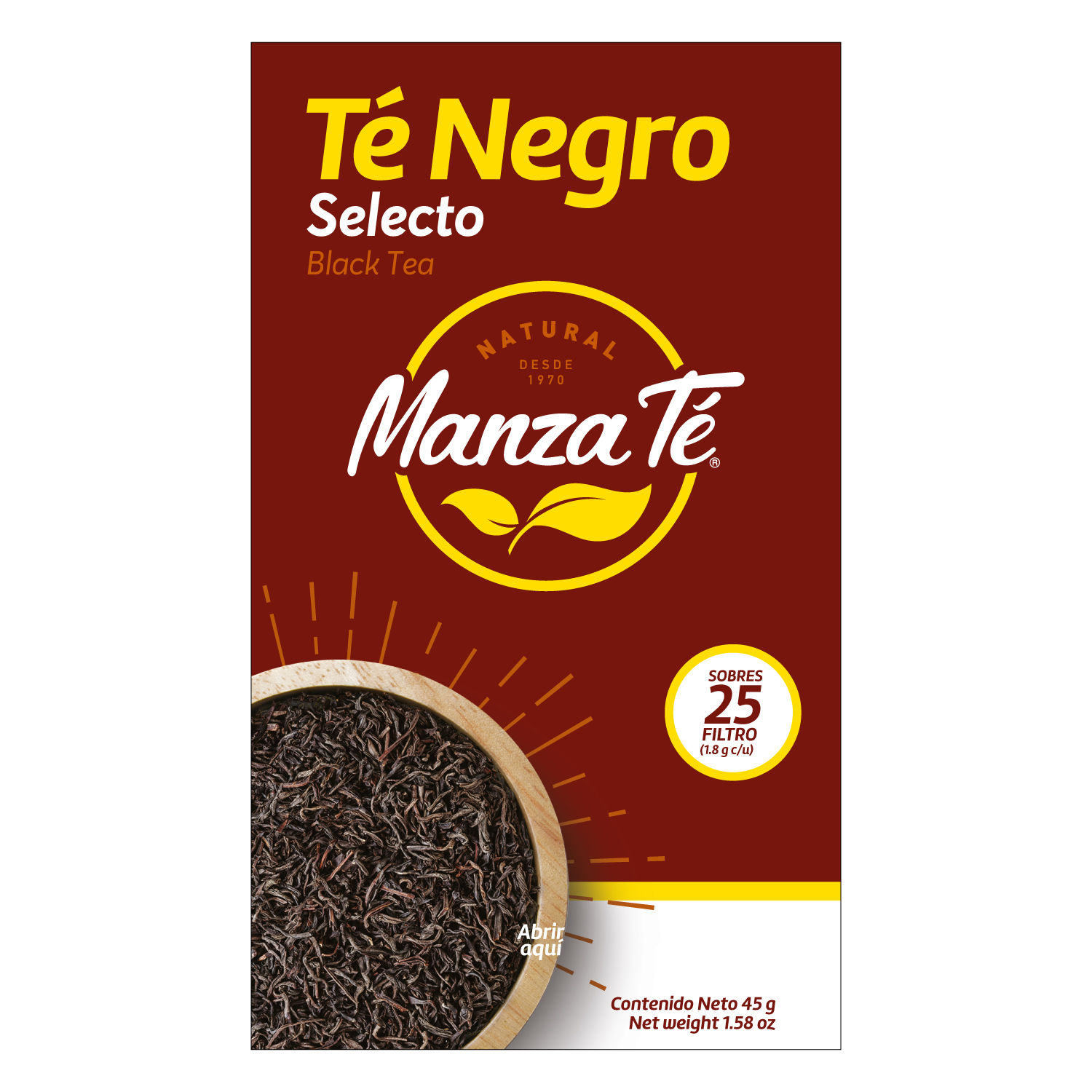 Te Negro Manza-te Caja 45 G