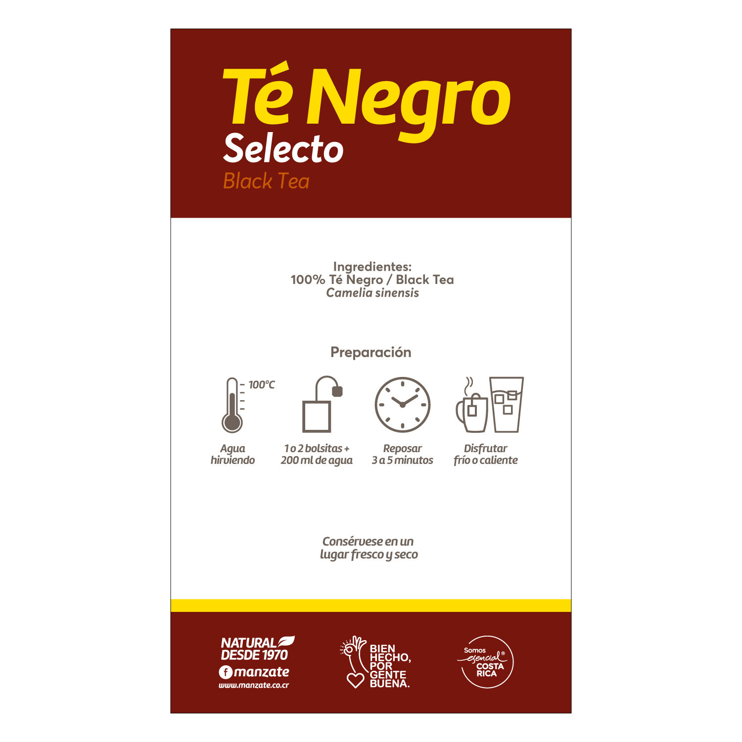 Te Negro Manza-te Caja 45 G