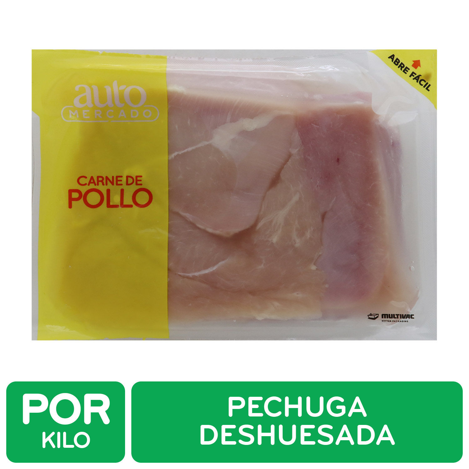 Filet Pechuga De Pollo Premium Sin Piel Deshuesado 4 Unidades Auto Mercado Kilogramo