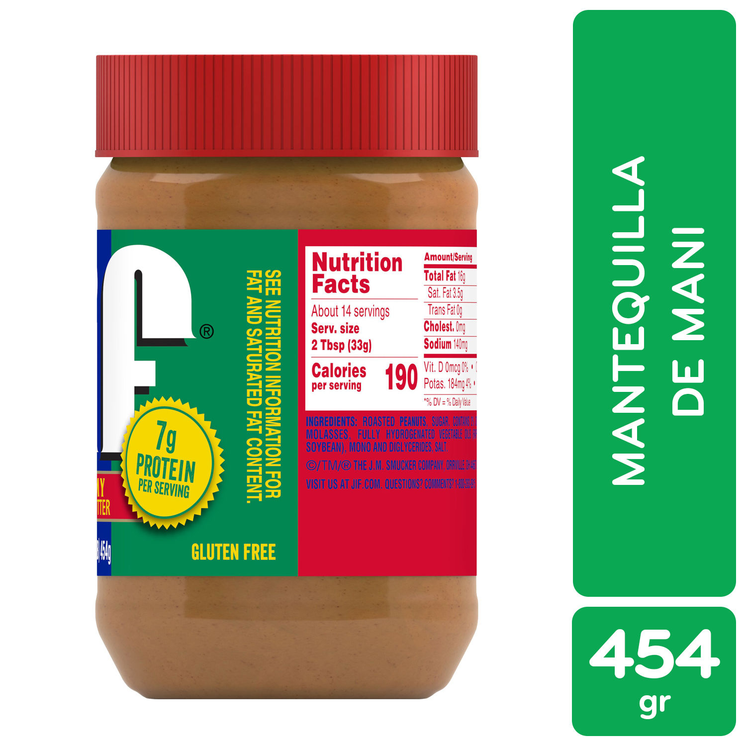 Mantequilla Mani Jif Envase 454 G