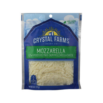 Queso Mozzarella Rallado Crystal Farms Paquete 226 G