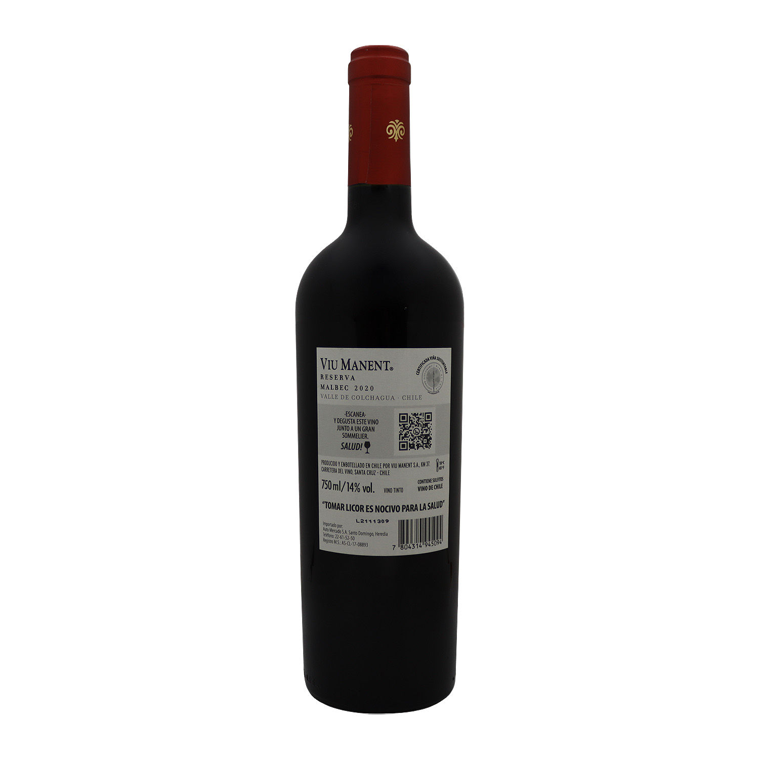 Vino Tinto Chile Malbec Reserva Viu Manent