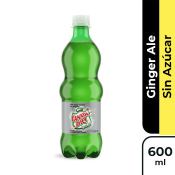 Bebida Gaseosa Liga Ginger Ale Canada Dry Botella 600 Ml