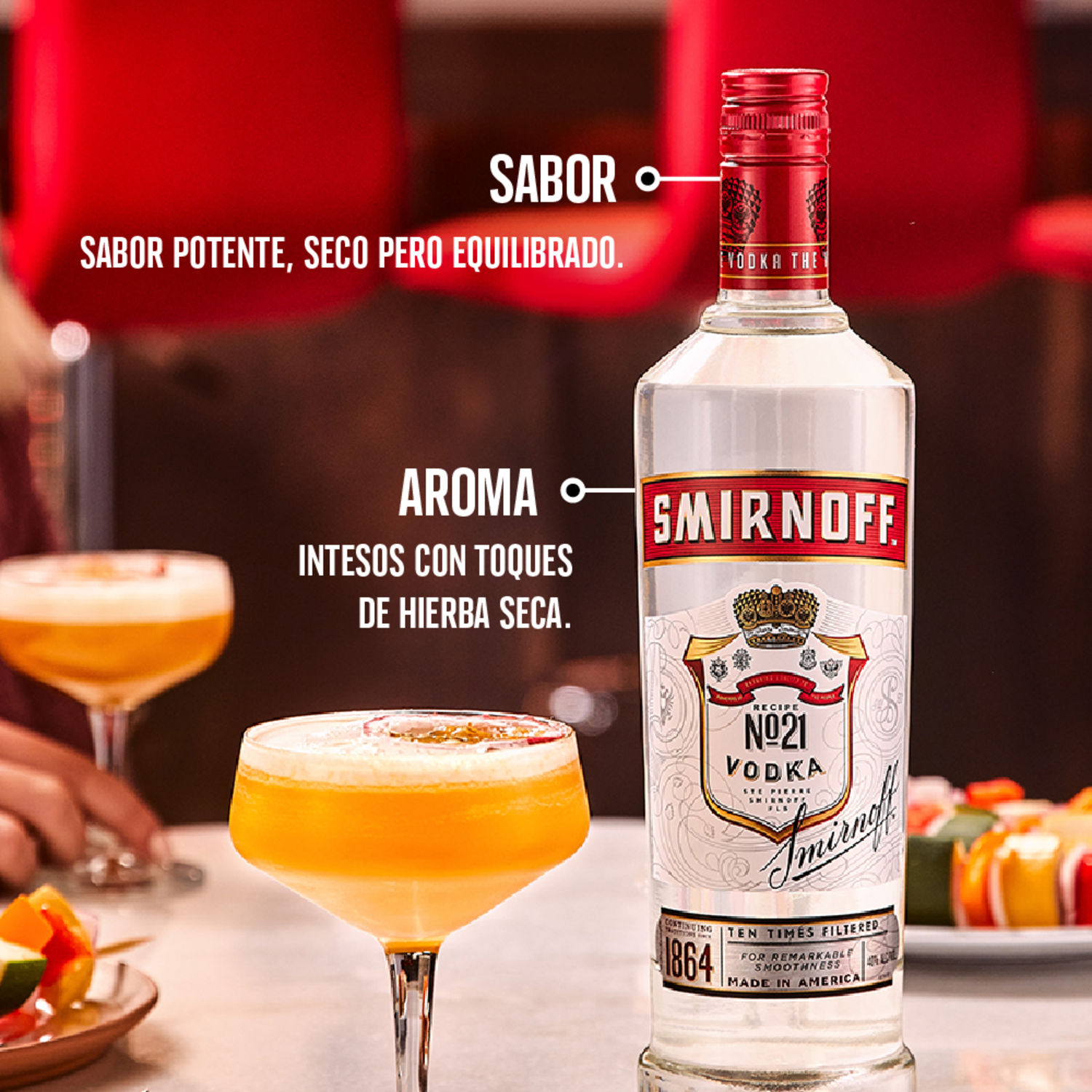 Vodka Estandar Smirnoff Botella 375 Ml