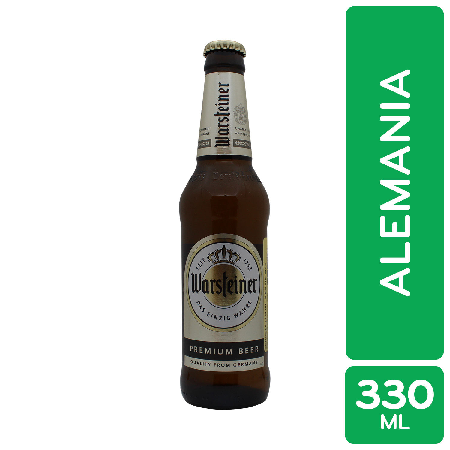 Cerveza Importada Alemania Warsteiner Botella 330 Ml