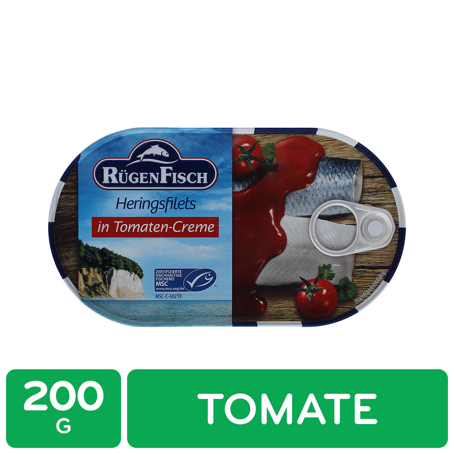 Arenque Salsa Tomate Rugen Fisch Lata 200 G