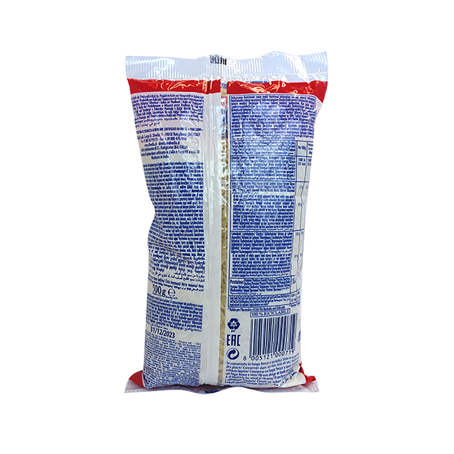 Pasta Alimenticia Cabito Pignolia Divella Paquete 500 G