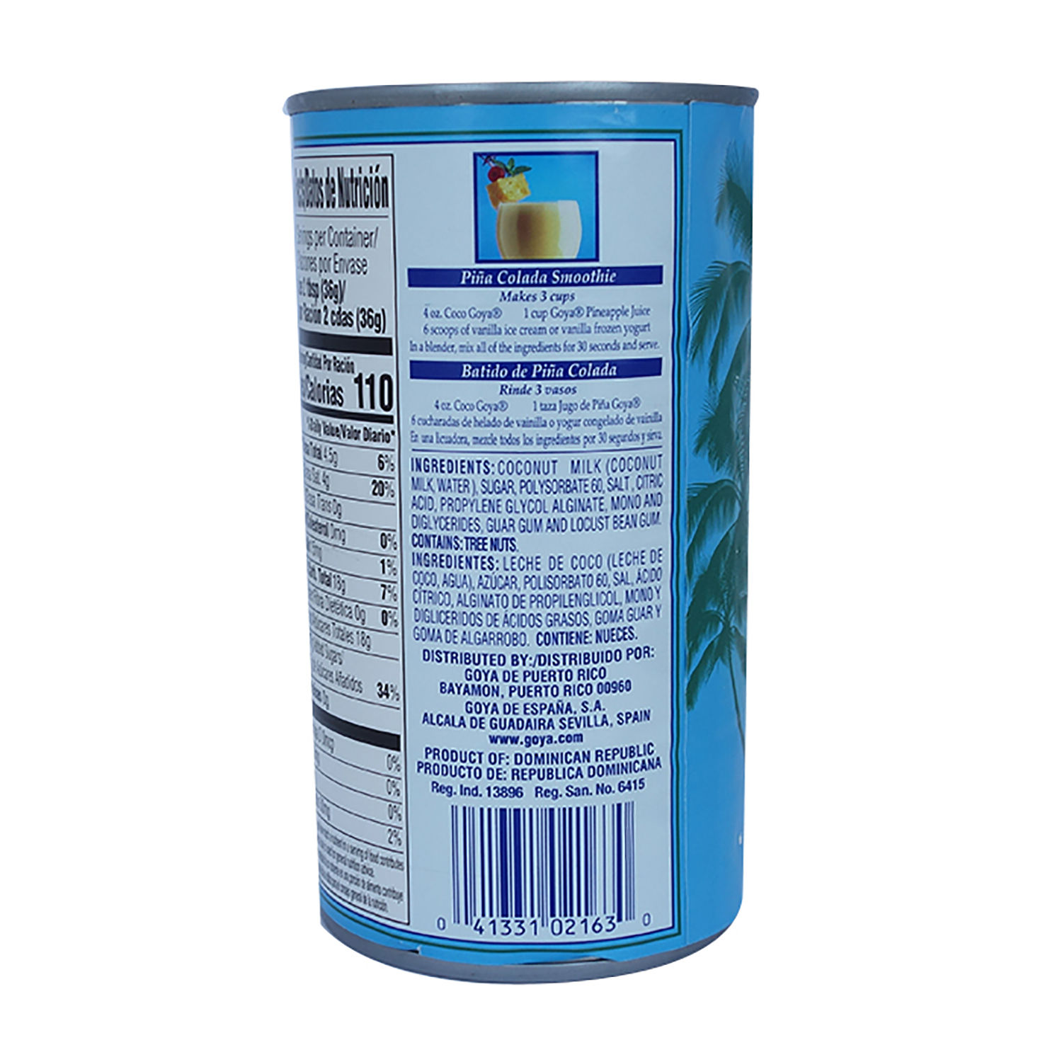 Crema Sin Alcohol Coco Goya Lata 425 G