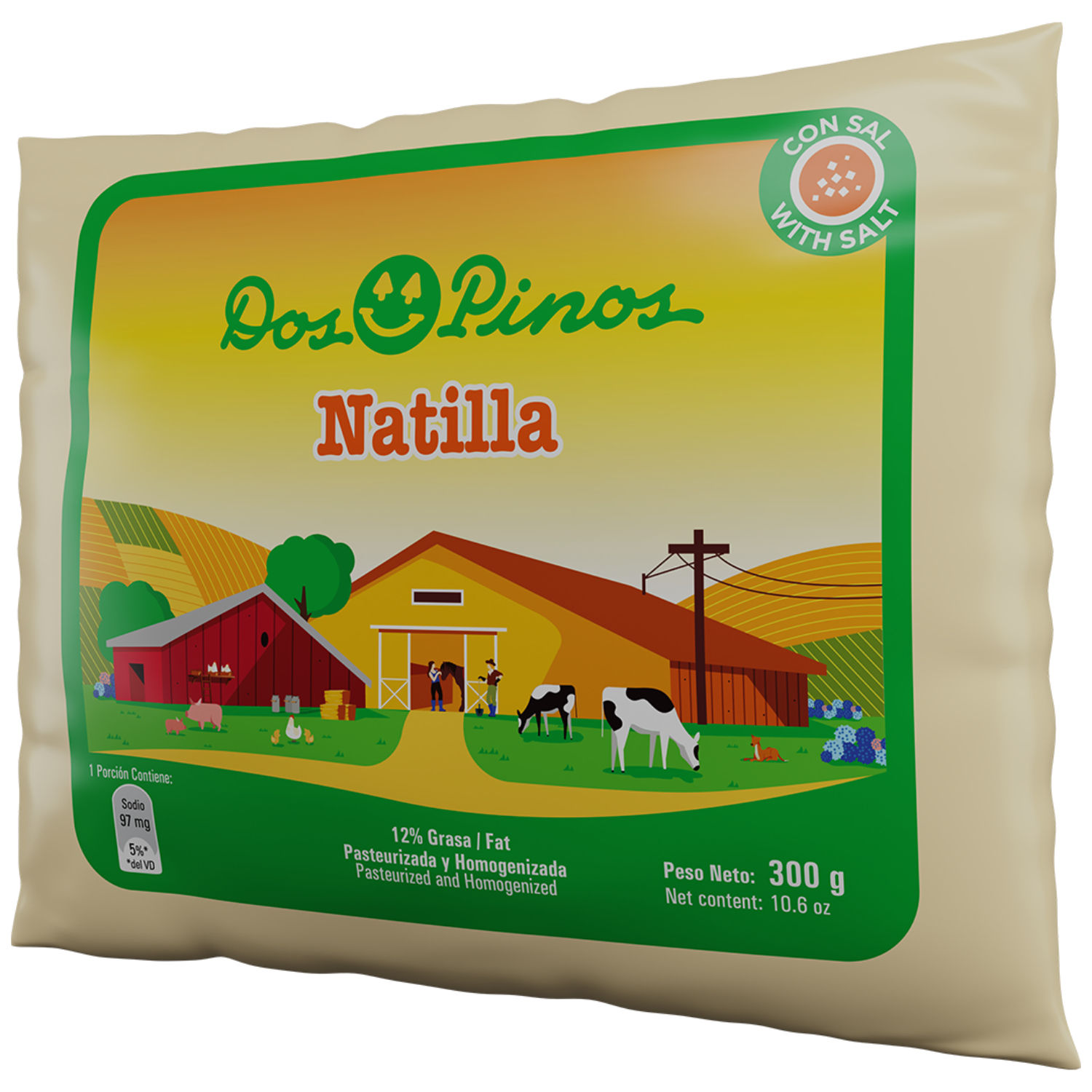 Natilla Con Sal Liviana Dos Pinos Paquete 300 G