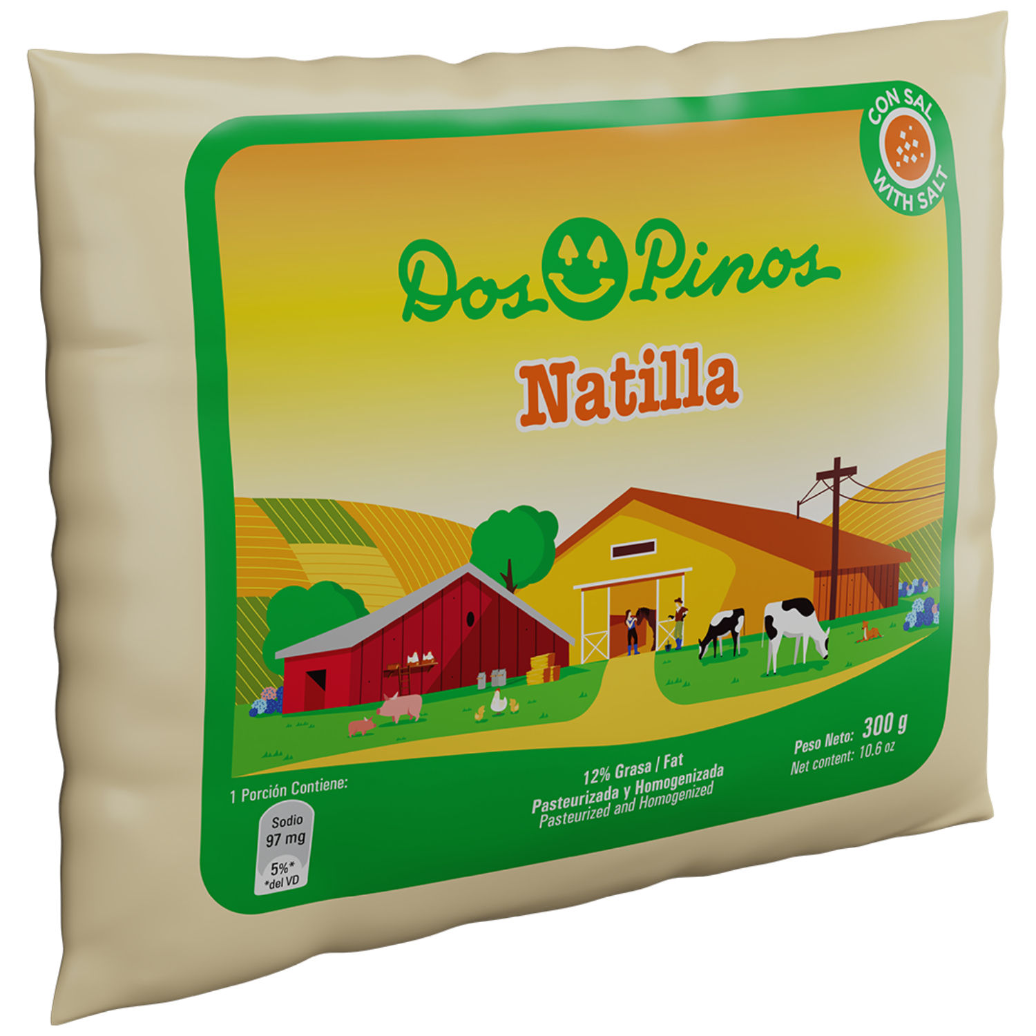 Natilla Con Sal Liviana Dos Pinos Paquete 300 G