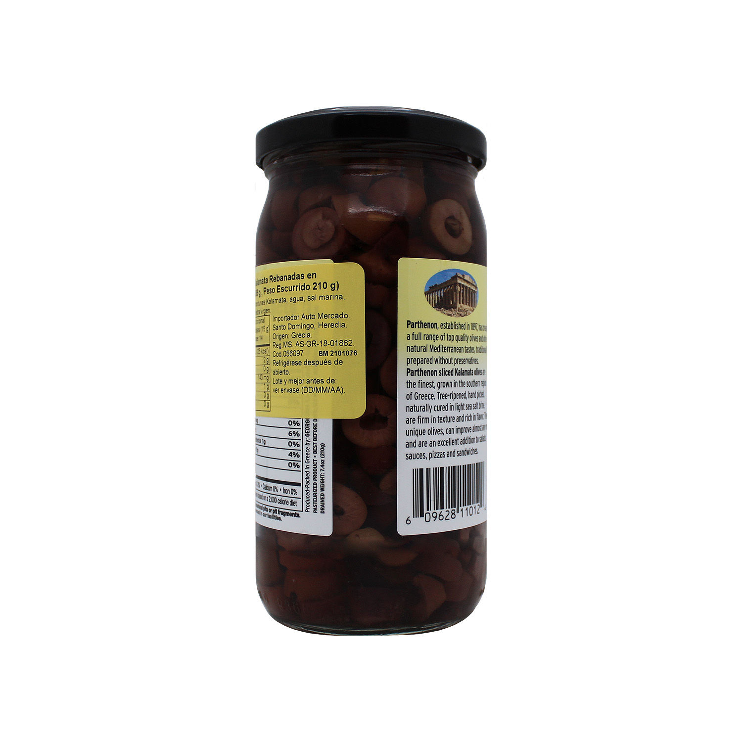 Aceituna Rebanada Kalamata Parthenon Frasco 355 G