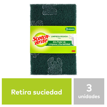 Comprar Fibra Verde Scotch-Brite® Limpieza Pesada- 1 Unidad