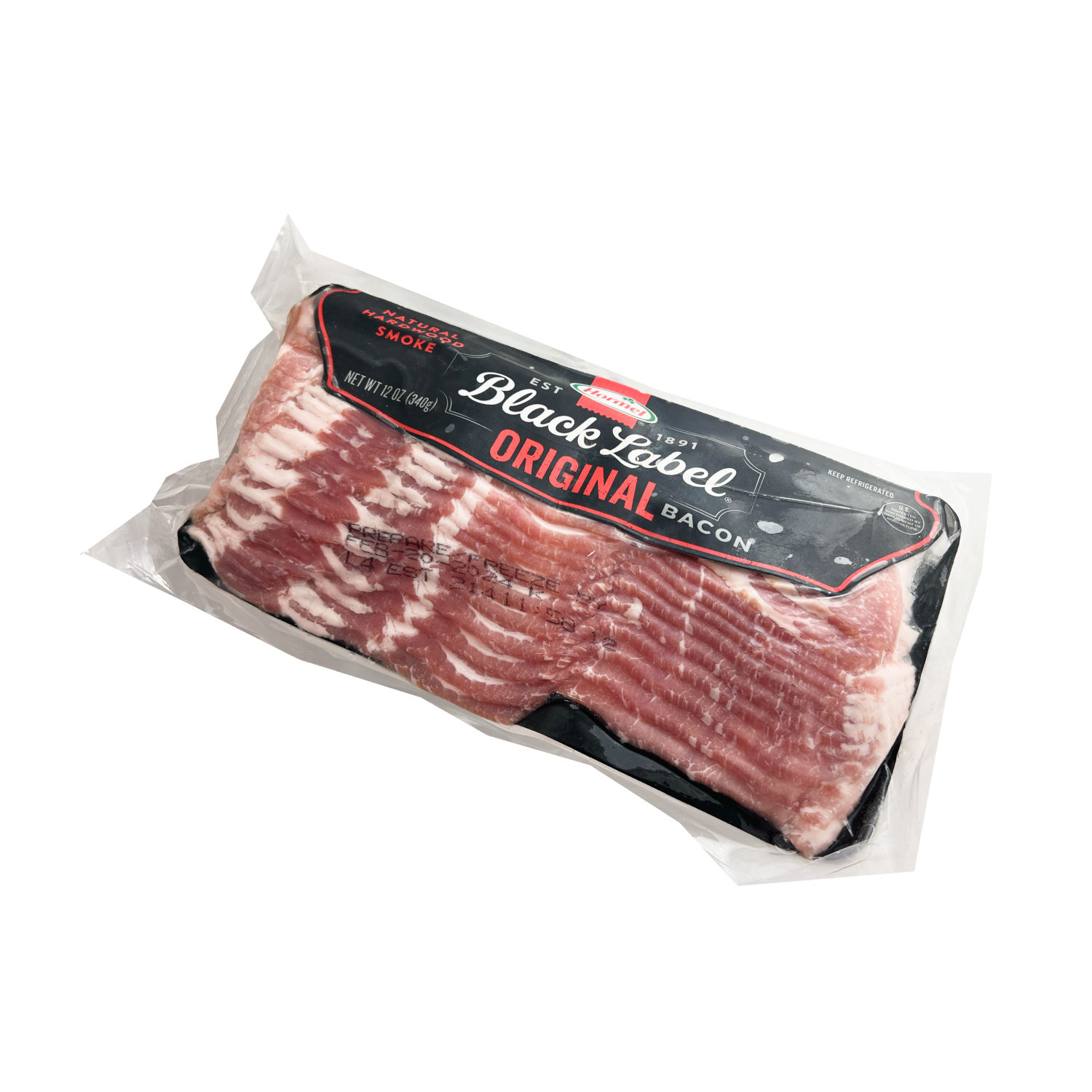 Tocineta Cerdo Etiqueta Negra Rebanada Usa Hormel Paquete 340 G