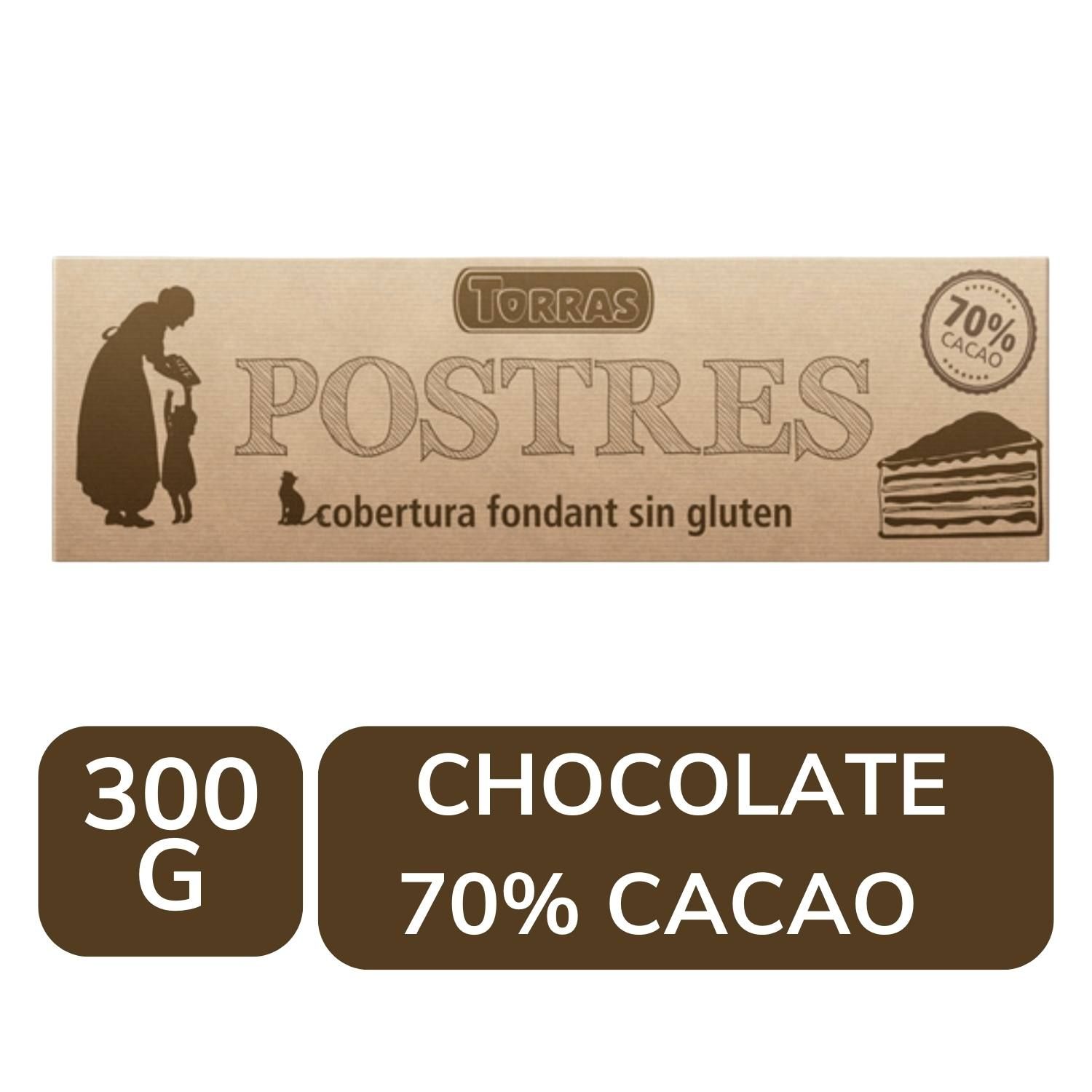 Cobertura Chocolate Choc 70% Torras Paquete 300 G