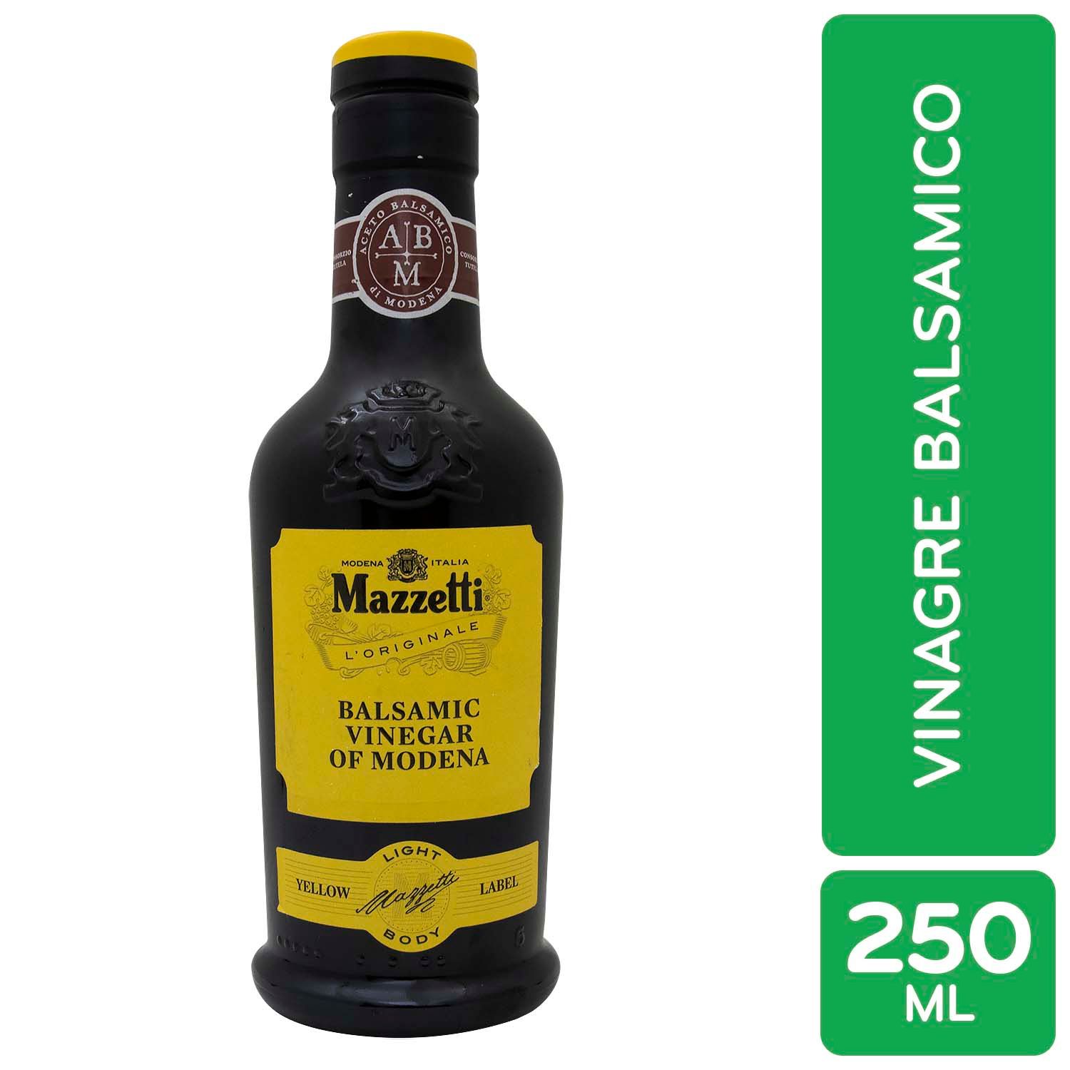 Vinagre Balsamico 3 Hojas Mazzetti Botella 250 Ml