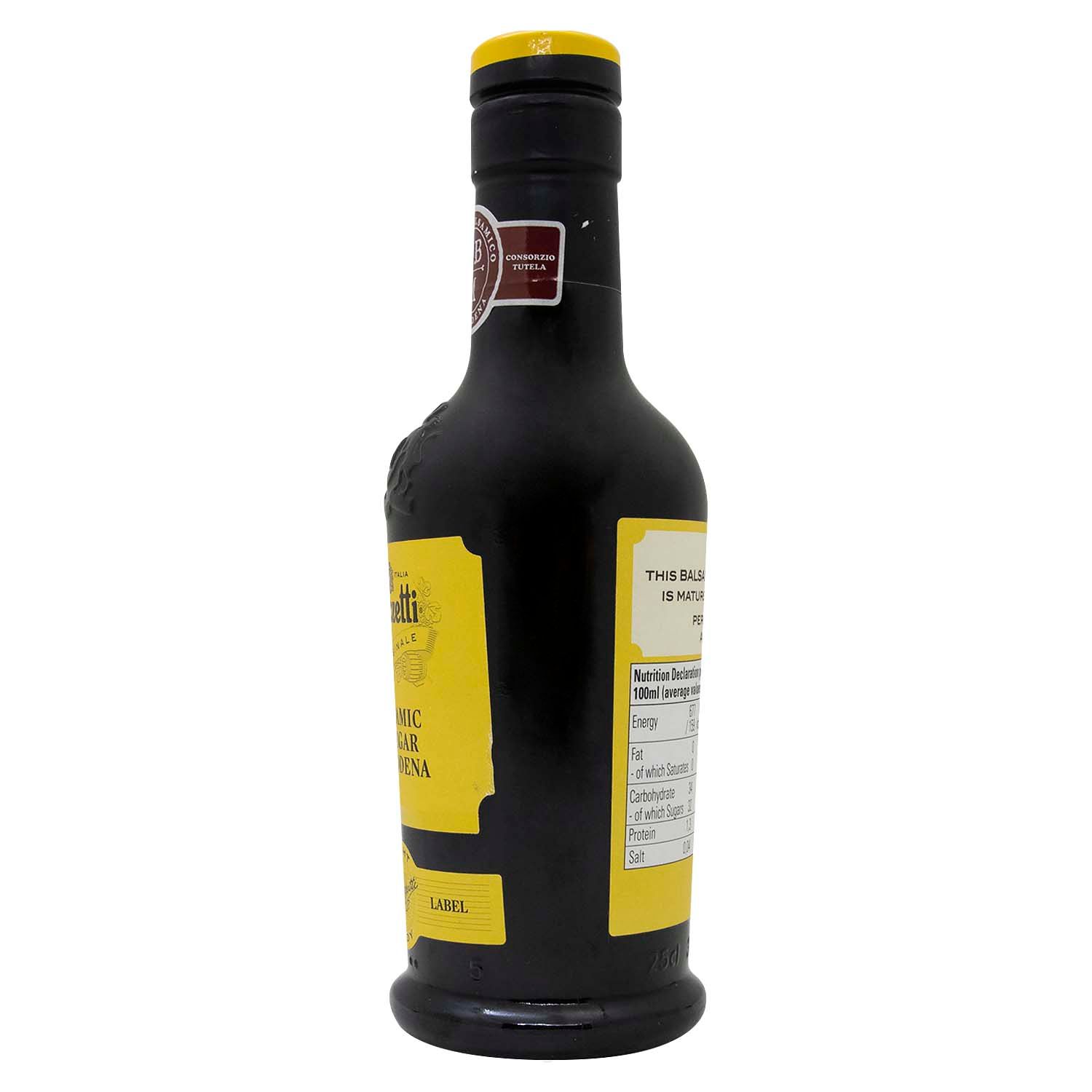 Vinagre Balsamico 3 Hojas Mazzetti Botella 250 Ml