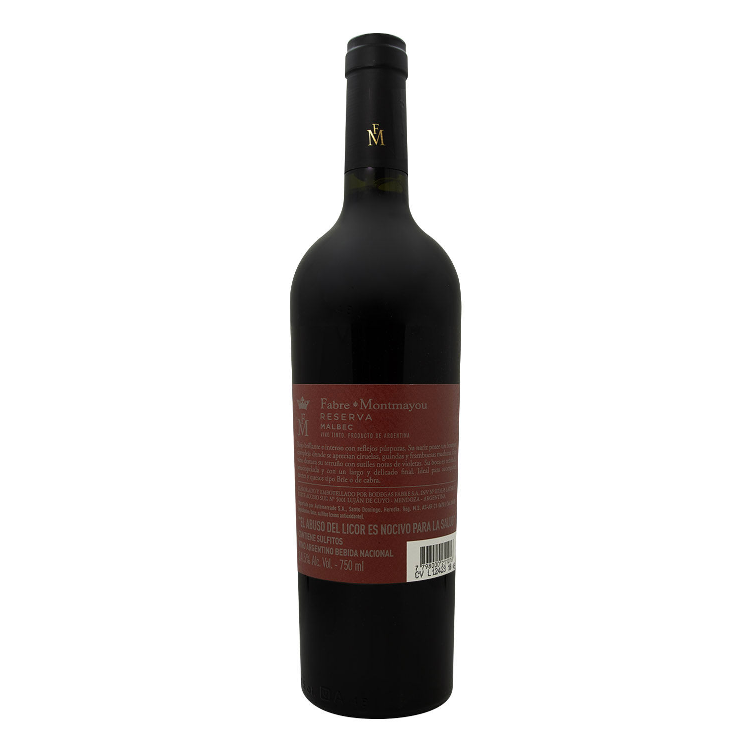 Vino Tinto Argentina Malbec Reserva Fabre Montmayou