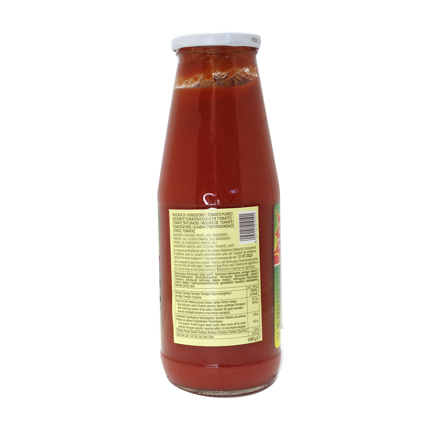 Salsa Tomate Pure Divella Frasco 680 G