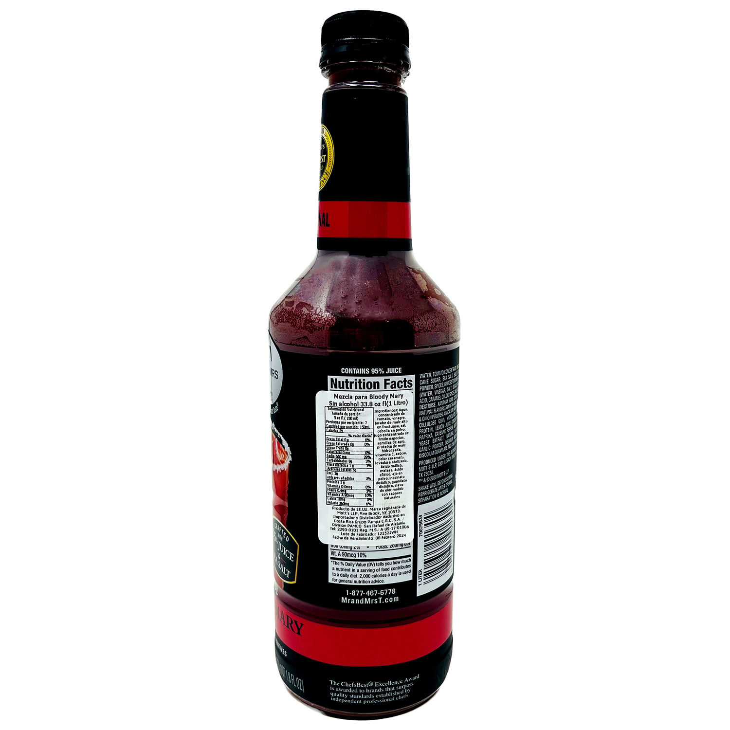 Mezcla Sin Alcohol Bloody Mary Mr Y Mrs T Botella 1000 Ml