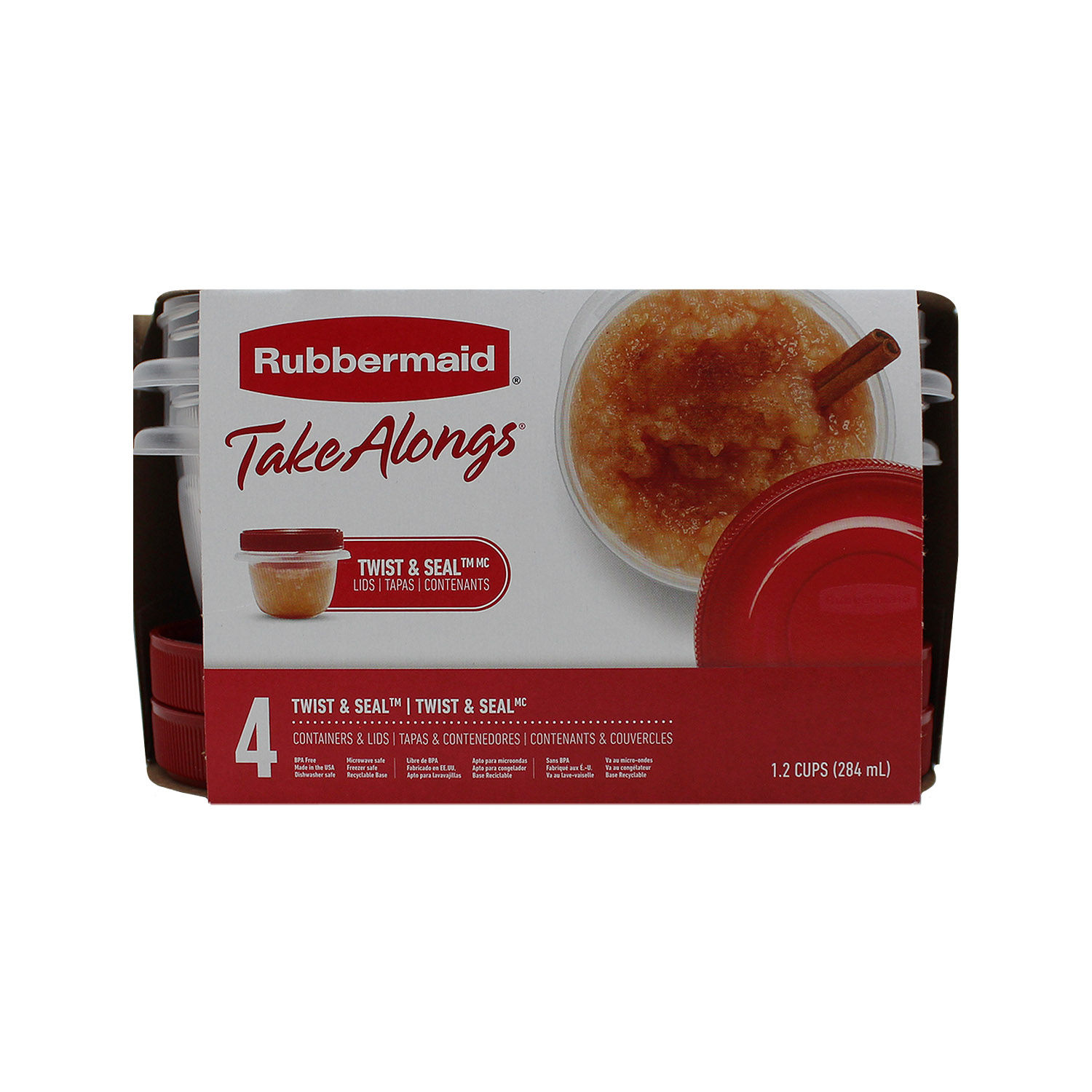 Contenedor Plastico 1.2t Rubbermaid Blister 4 Unid