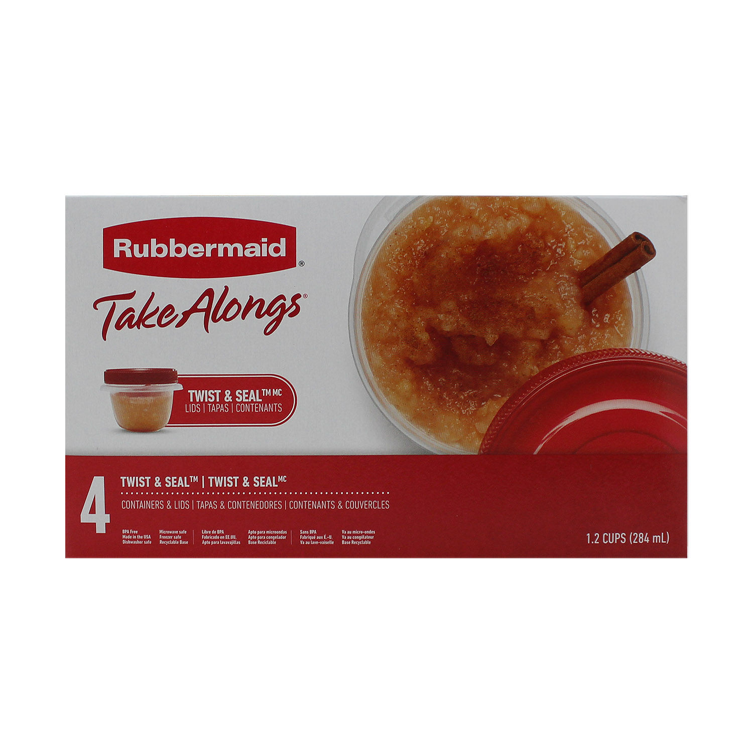 Contenedor Plastico 1.2t Rubbermaid Blister 4 Unid