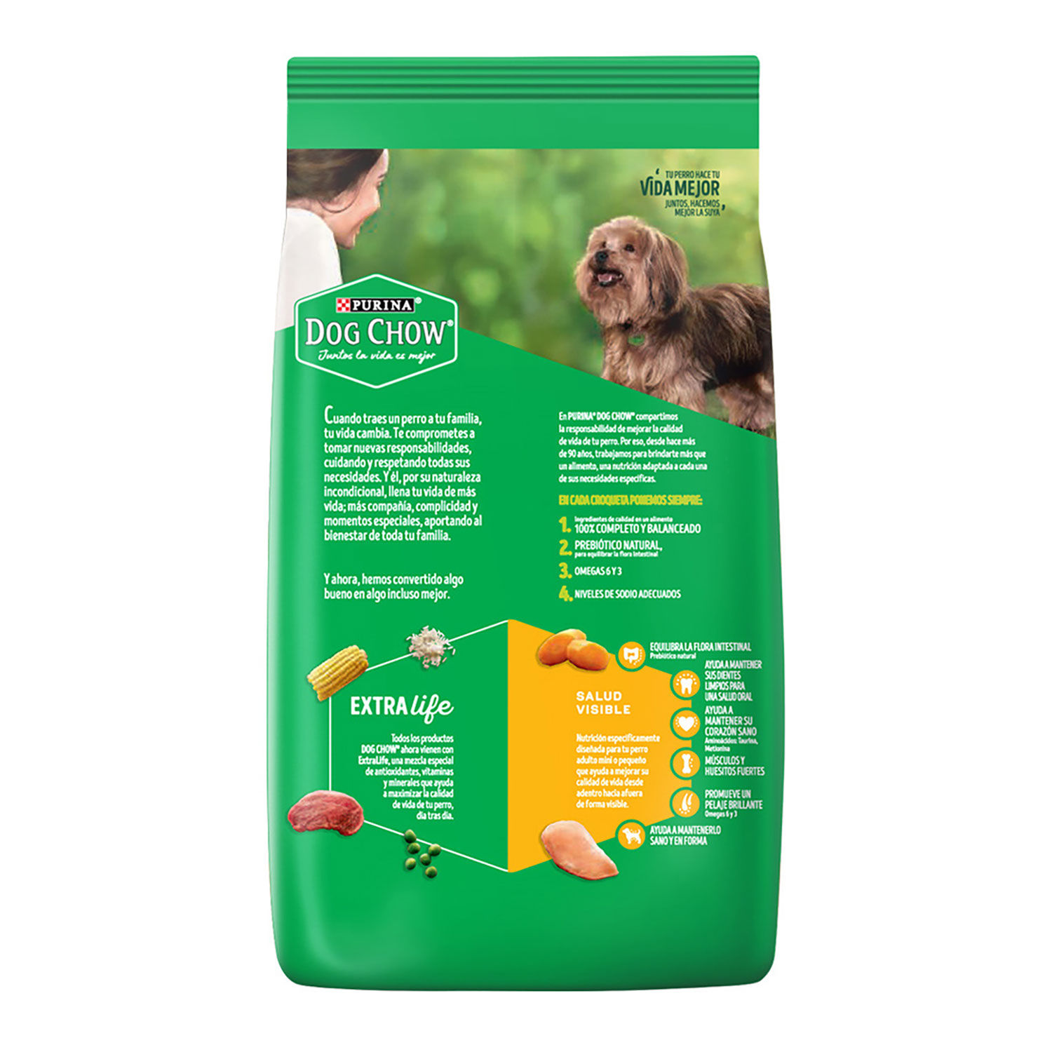 Alimento Perro Seco Adulto Pollo Y Carne Raza Pequeña Purina Dog Chow Bolsa 4 Kg