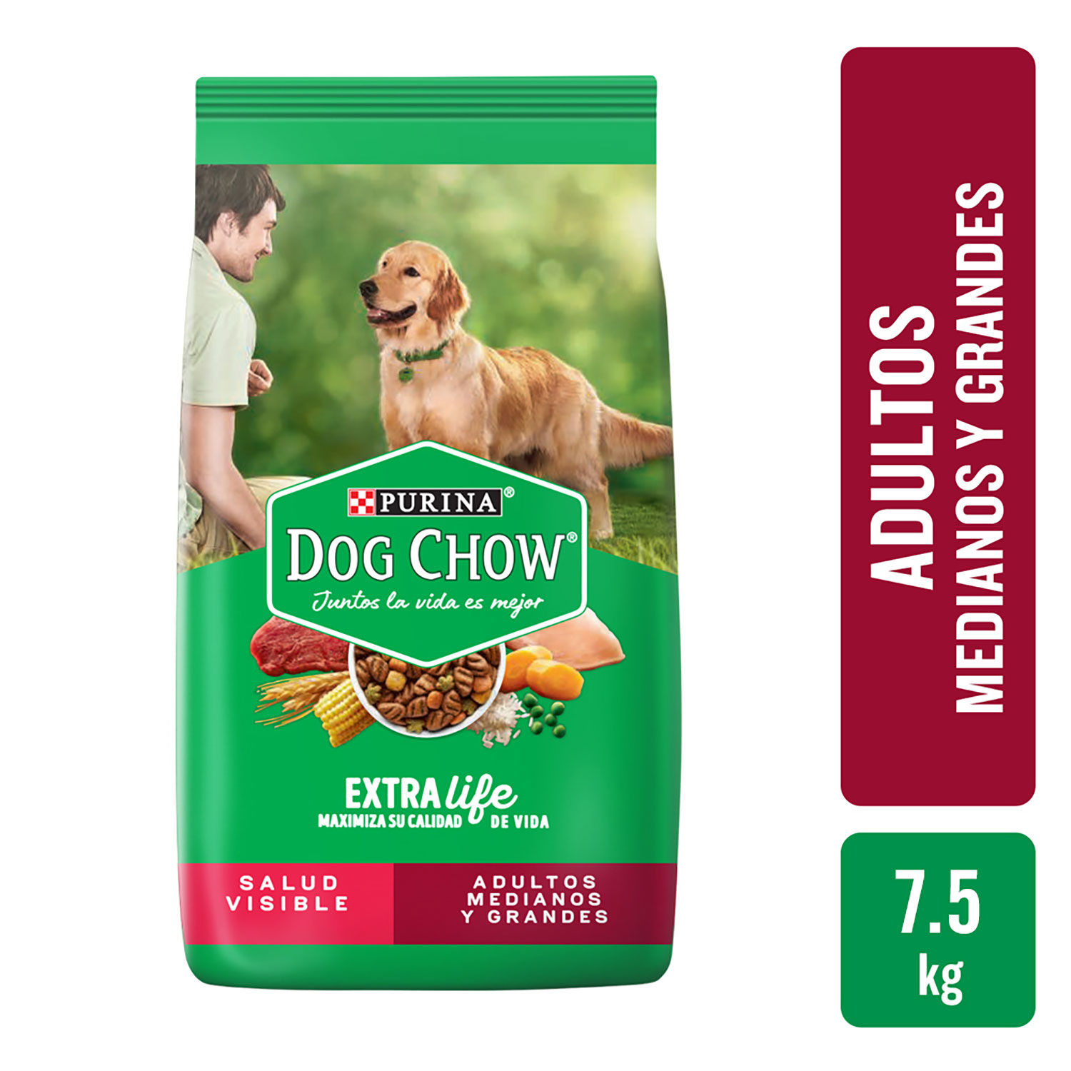 Alimento Perro Seco Adulto Pollo Y Carne Raza Grande Purina Dog Chow Bolsa 7.5 Kg