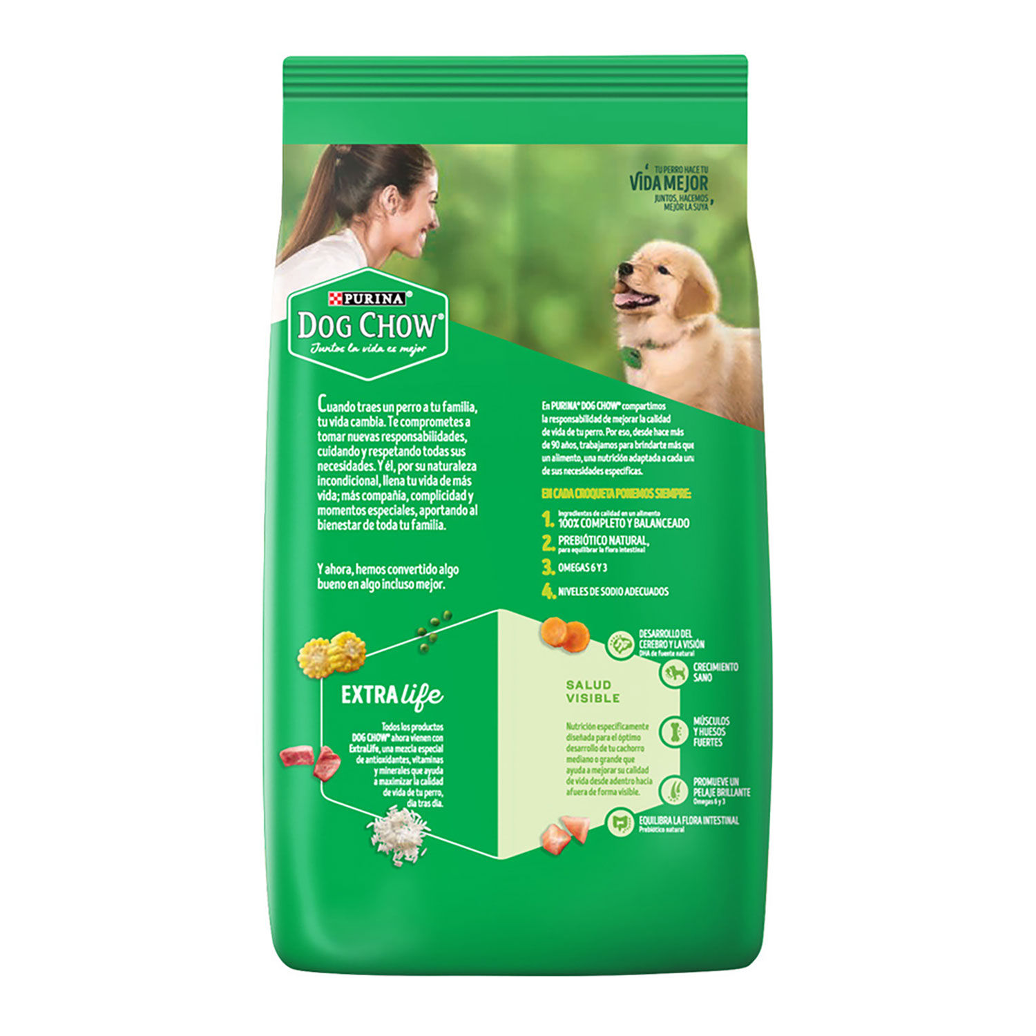 Alimento Perro Seco Cachorro Pollo Y Carne Raza Mediana Purina Dog Chow Bolsa 4 Kg