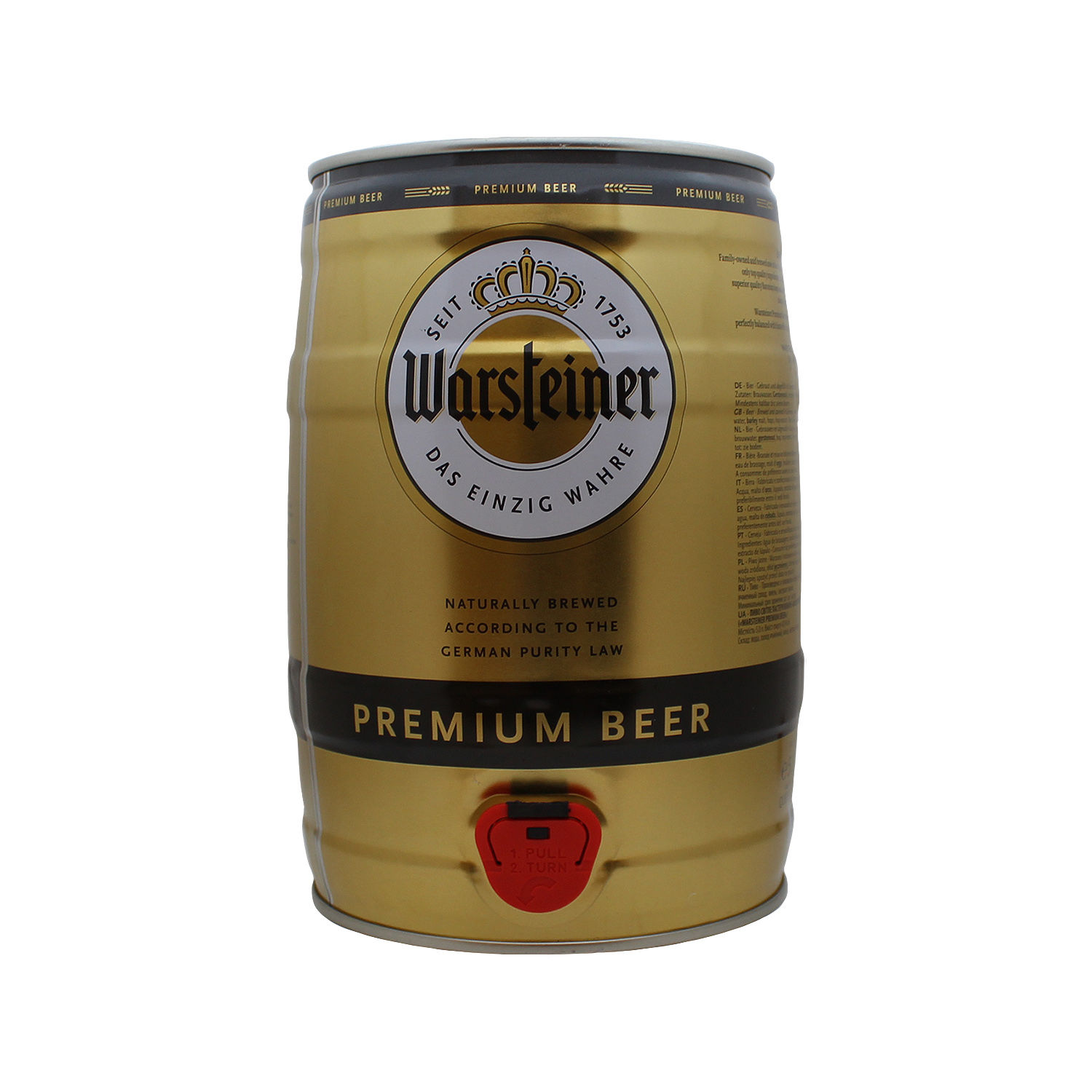 Cerveza Importada Barril Alemania Warsteiner Lata 5000 Ml