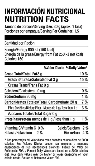 Yuca Tostada Crema Cebolla Pro Paquete 42.5 G