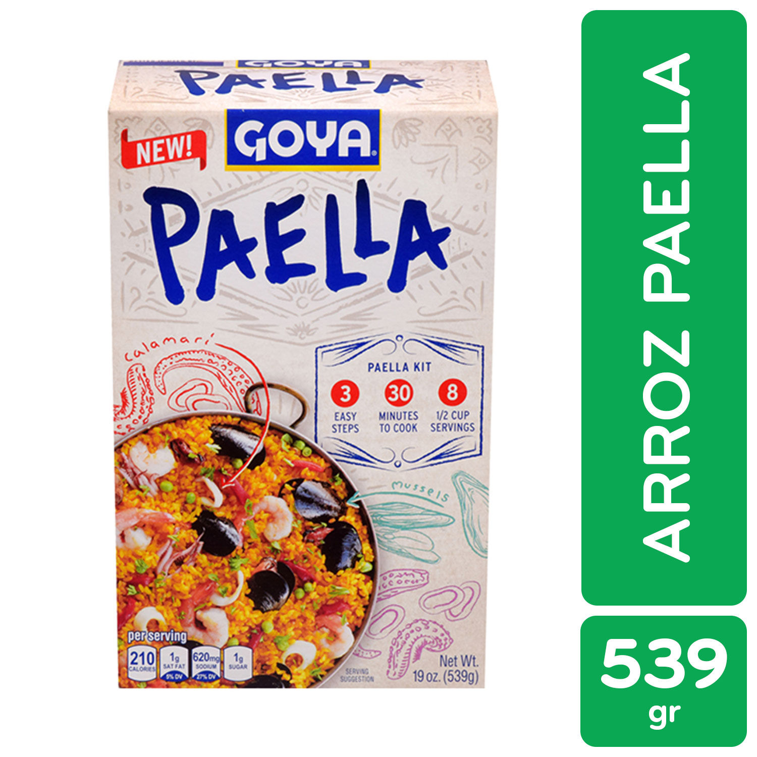 Arroz Preparado Paella Goya Caja 539 G