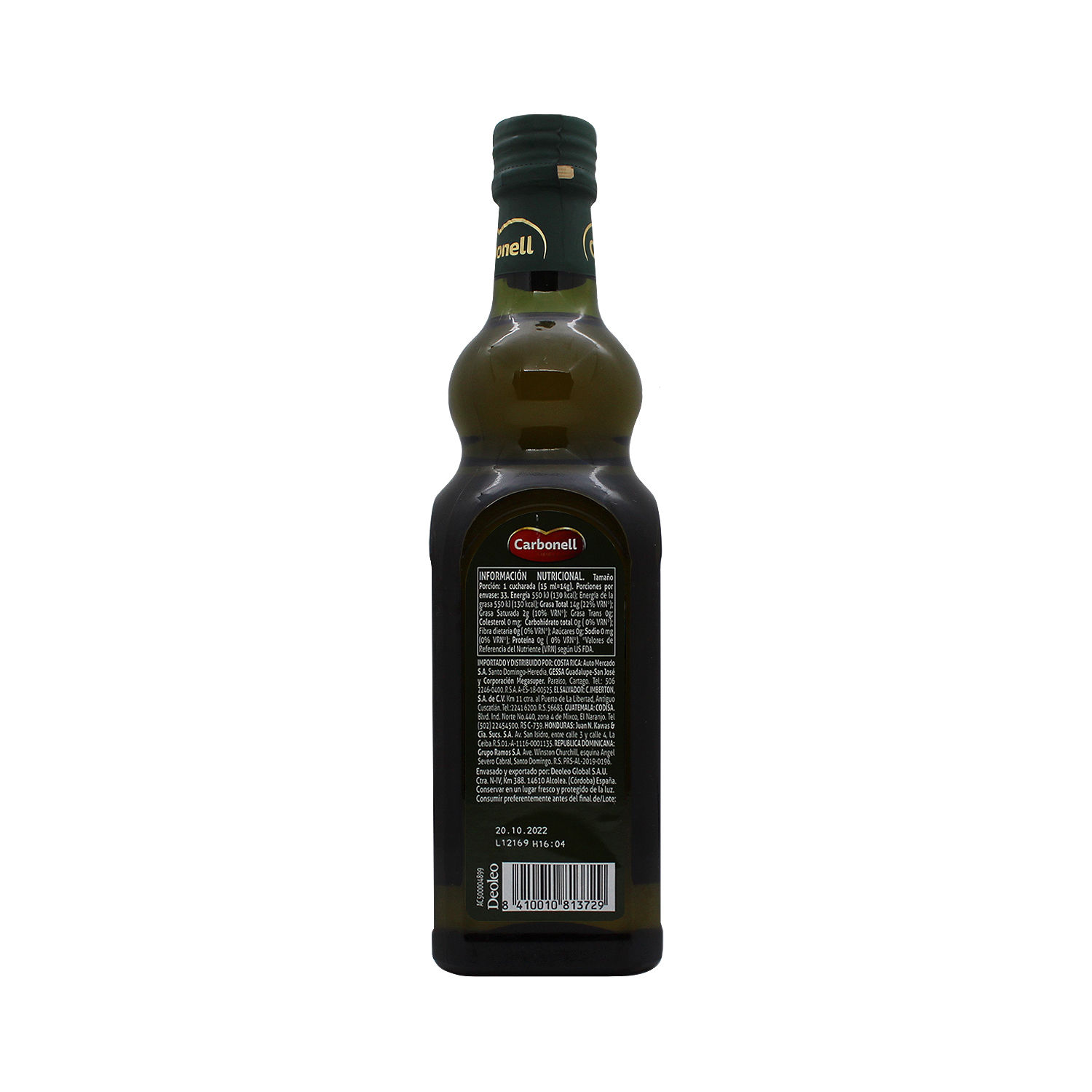 Aceite Oliva Extra Virgen Carbonell Botella 500 Ml