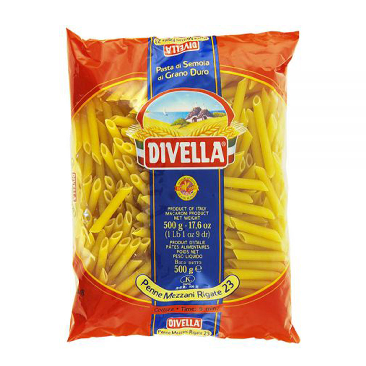 Pasta Alimenticia Pluma Divella Paquete 500 G