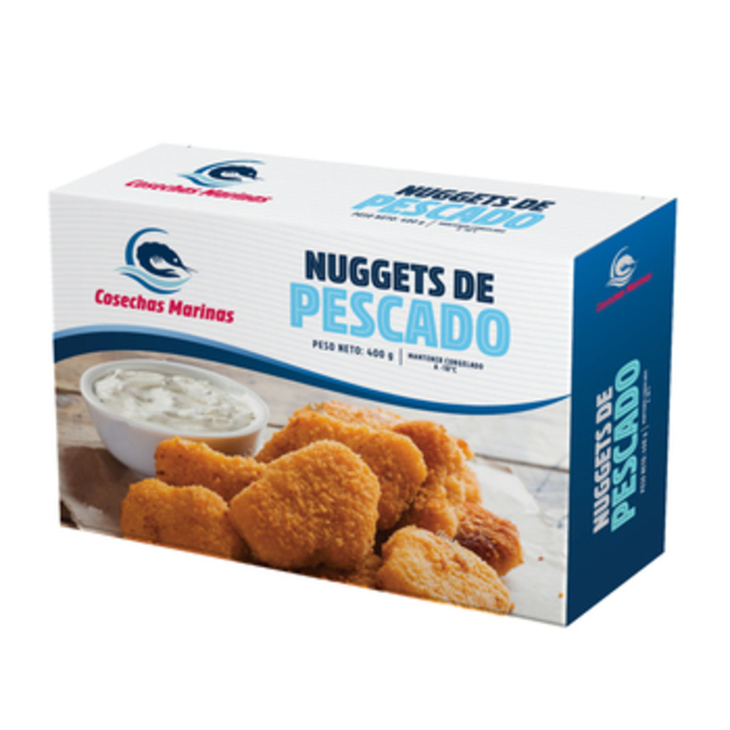 Nuggets De Pescado Empanizado Cosechas Marinas Caja 350 G