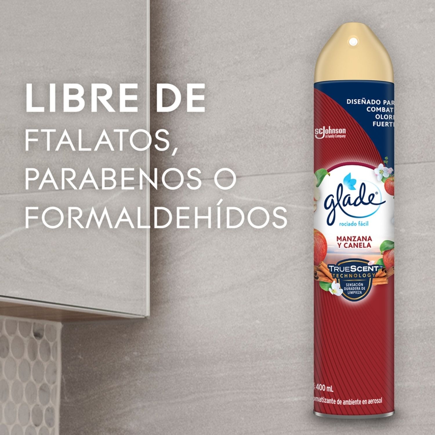 Desodorante Ambiental Aerosol Manzana Canela Glade Lata 400 Ml