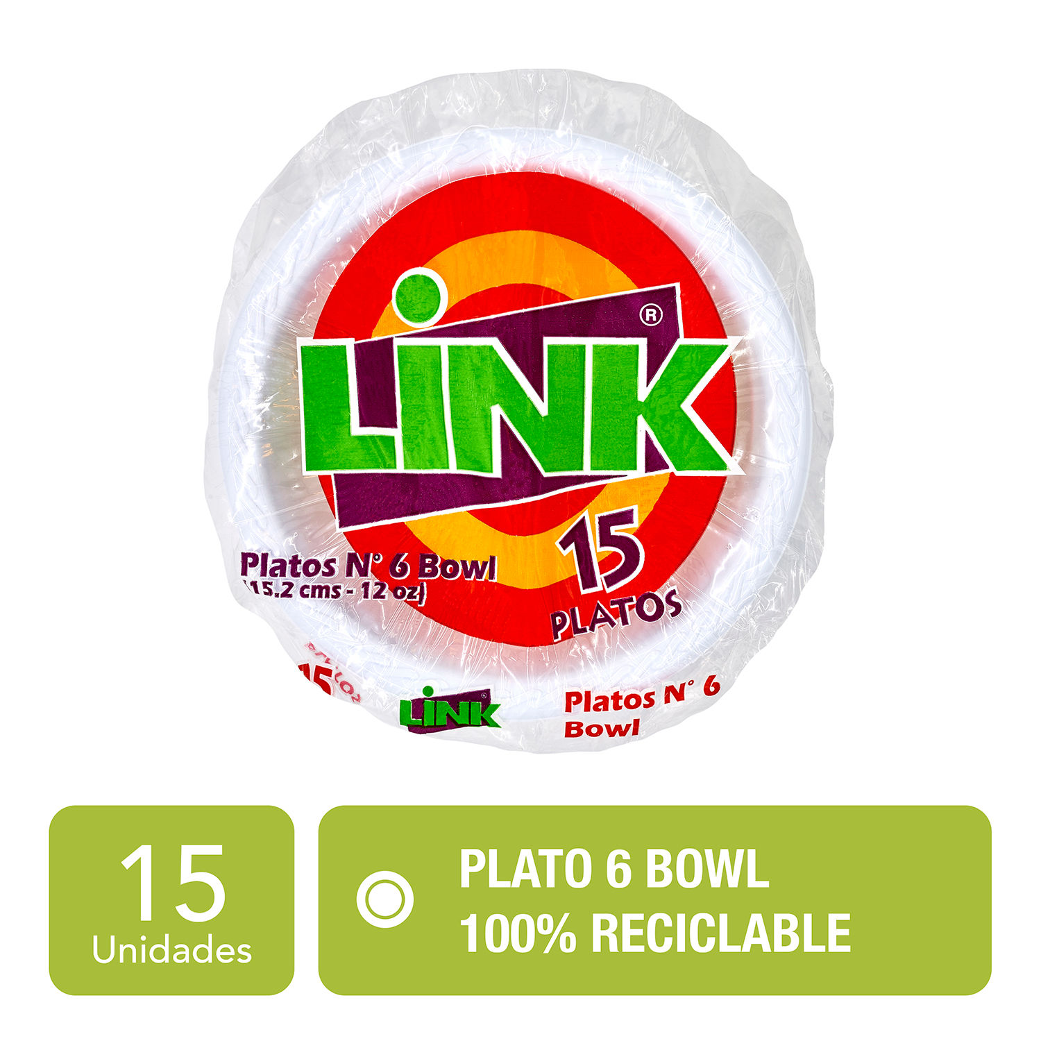 Comprar Plato Plástico Link Desechable N.6 Bowl