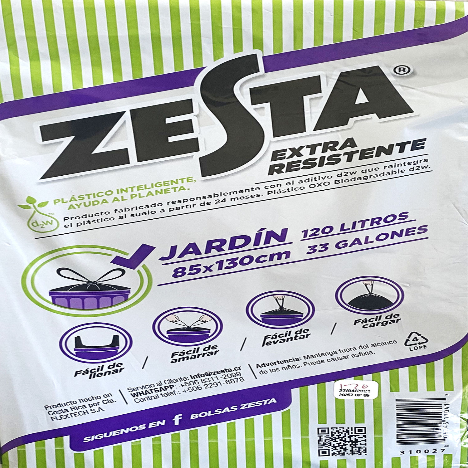 Bolsa Basura Jardin Negra Bio Zesta Bolsa 5 Unid