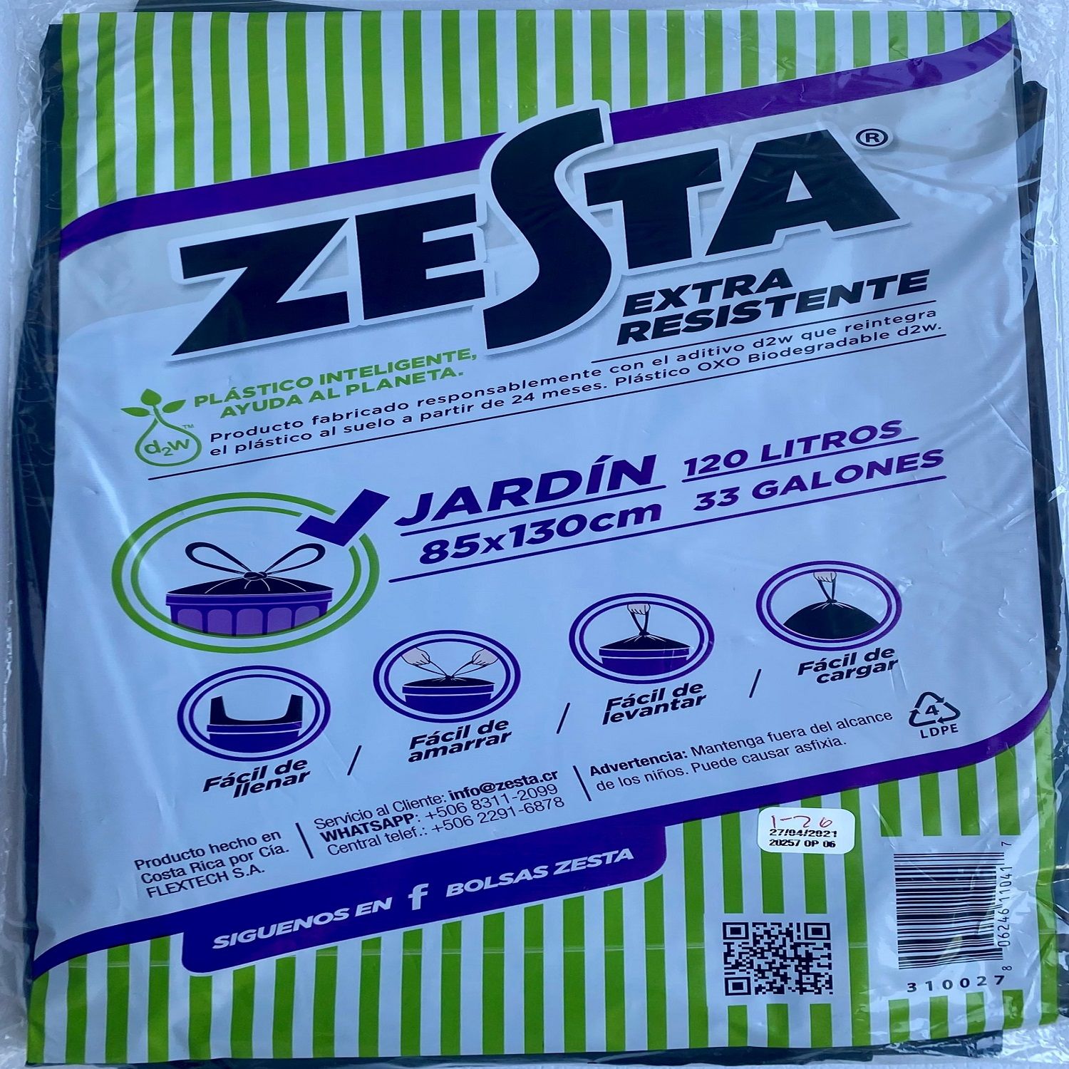 Bolsa Basura Jardin Negra Bio Zesta Bolsa 5 Unid