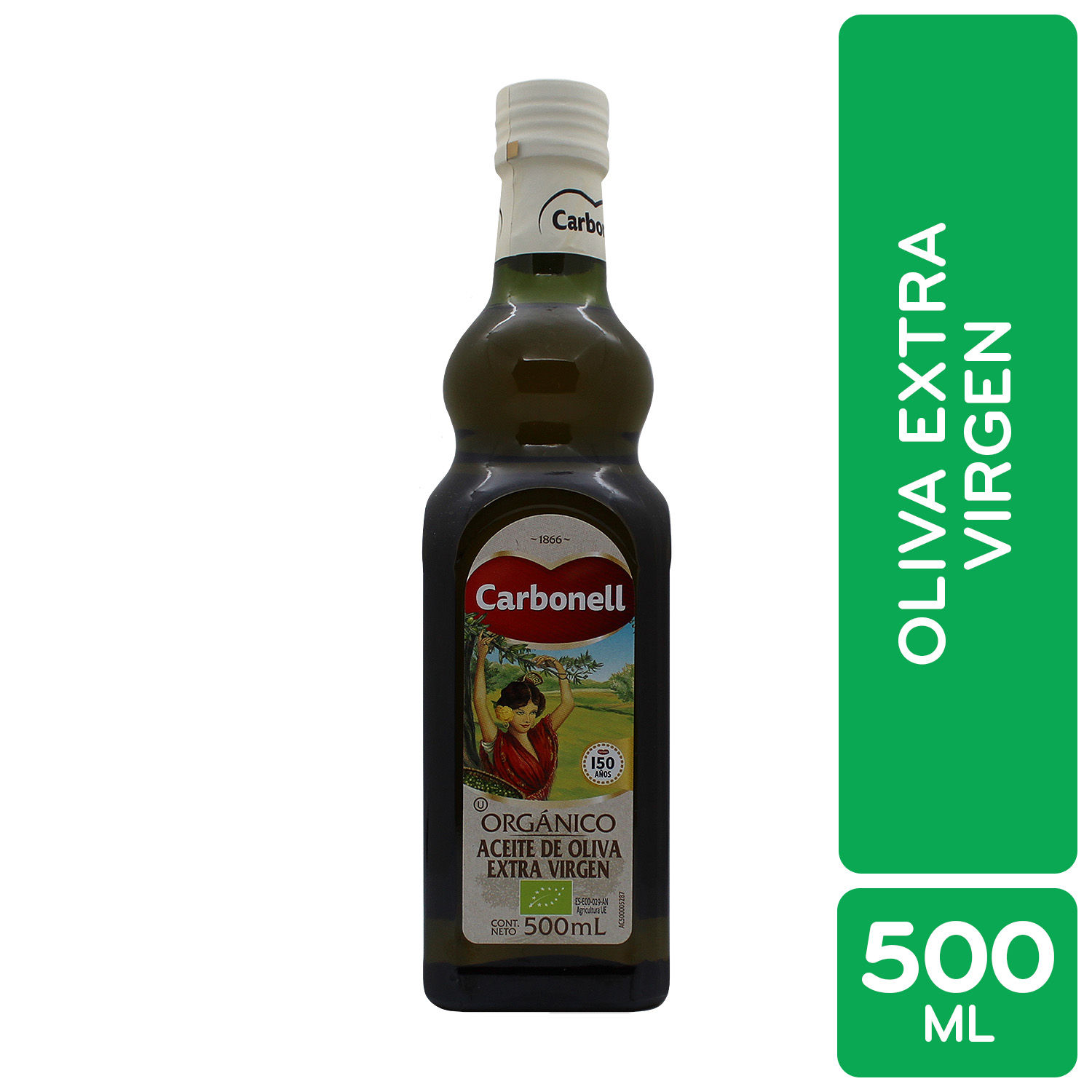 Aceite Oliva Extra Virgen Organico Carbonell Botella 500 Ml