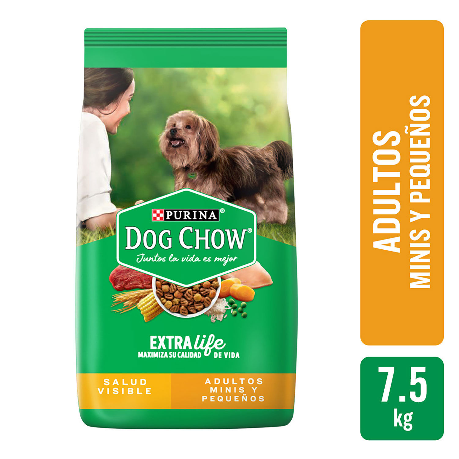 Alimento Perro Seco Adulto Pollo Y Carne Raza Pequeña Purina Dog Chow Bolsa 7.5 Kg