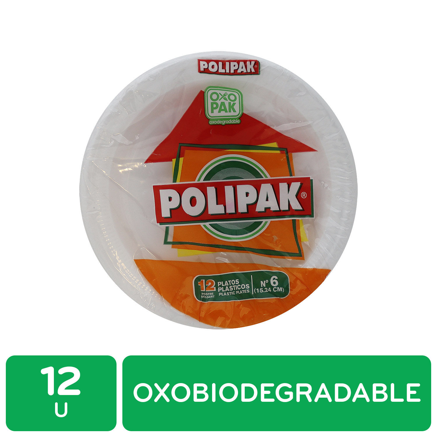 Plato Plastico #6 Oxo Polypak Paquete 12 Unid