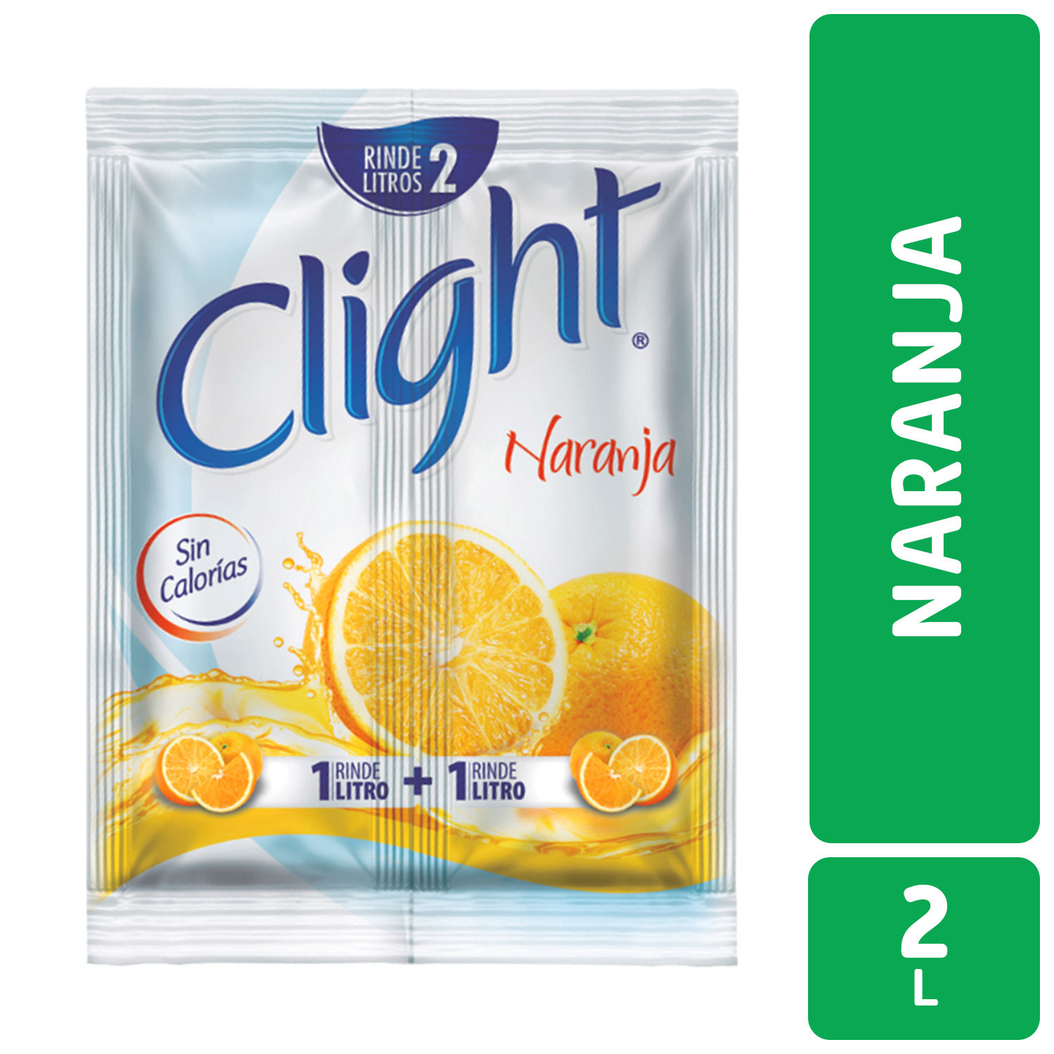 Bebida Polvo Saborizada Naranja Light Clight Paquete 14 G