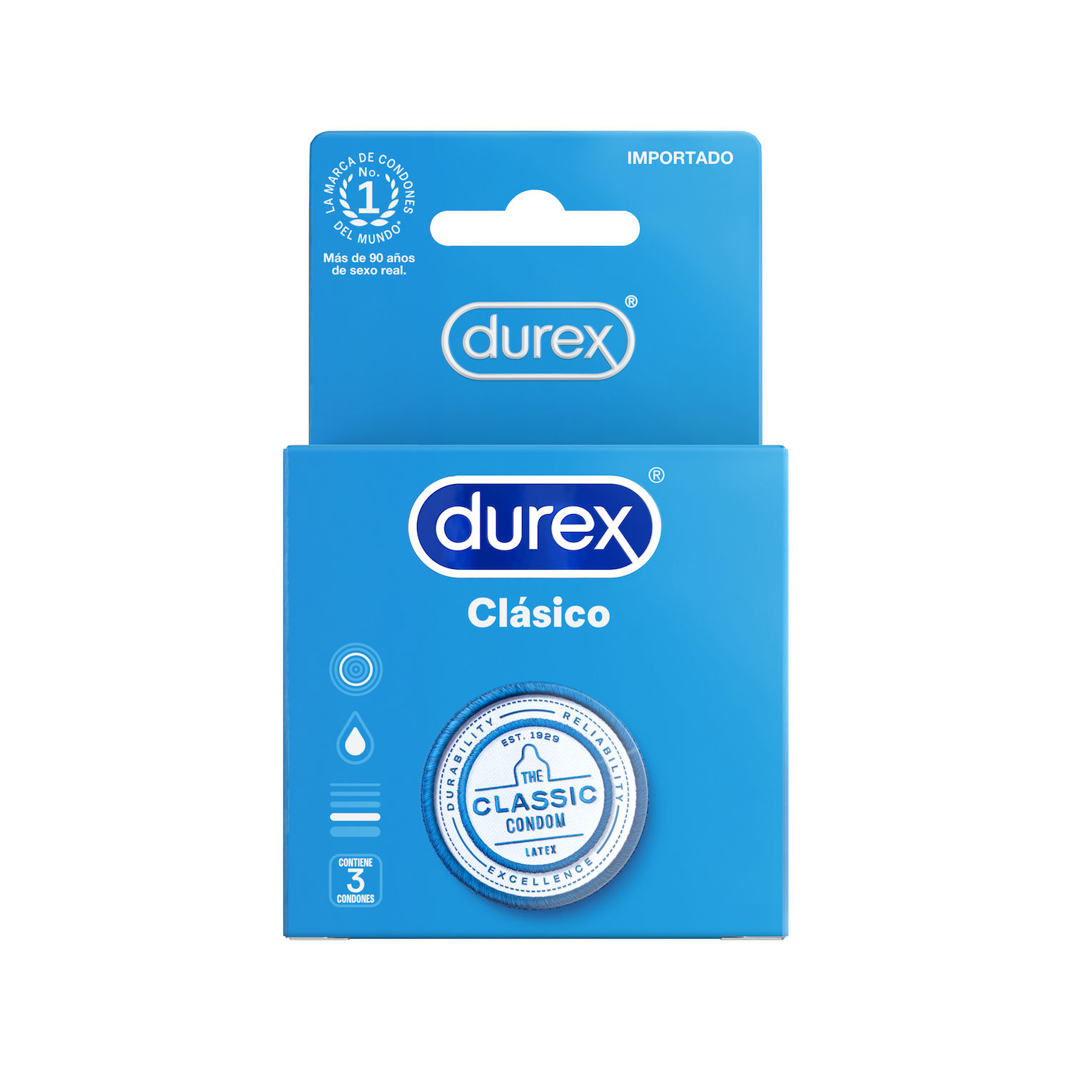 Preservativo Natural X3 Durex Caja 3 Unid